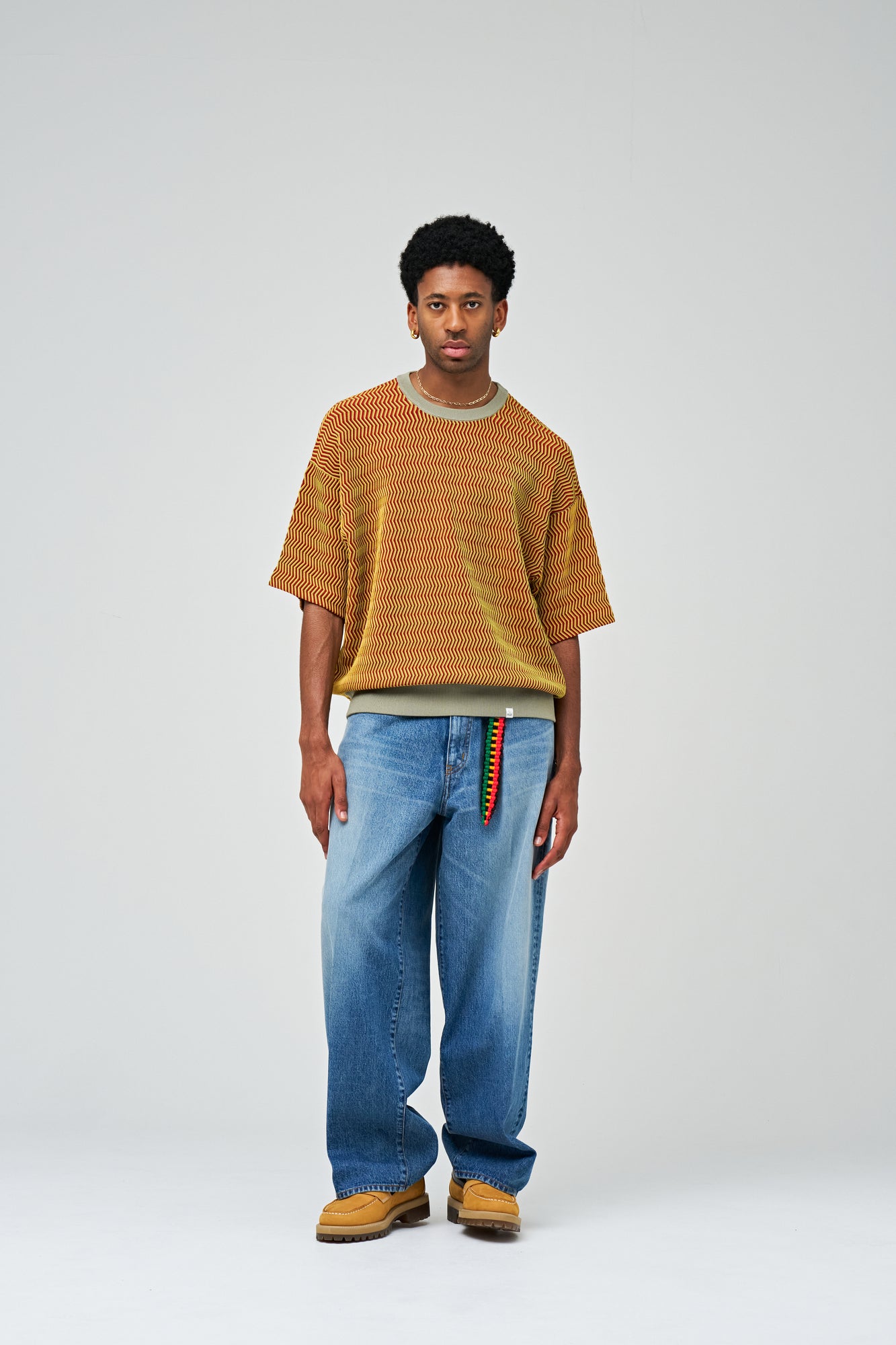 ZIGZAG LINED SS CREW