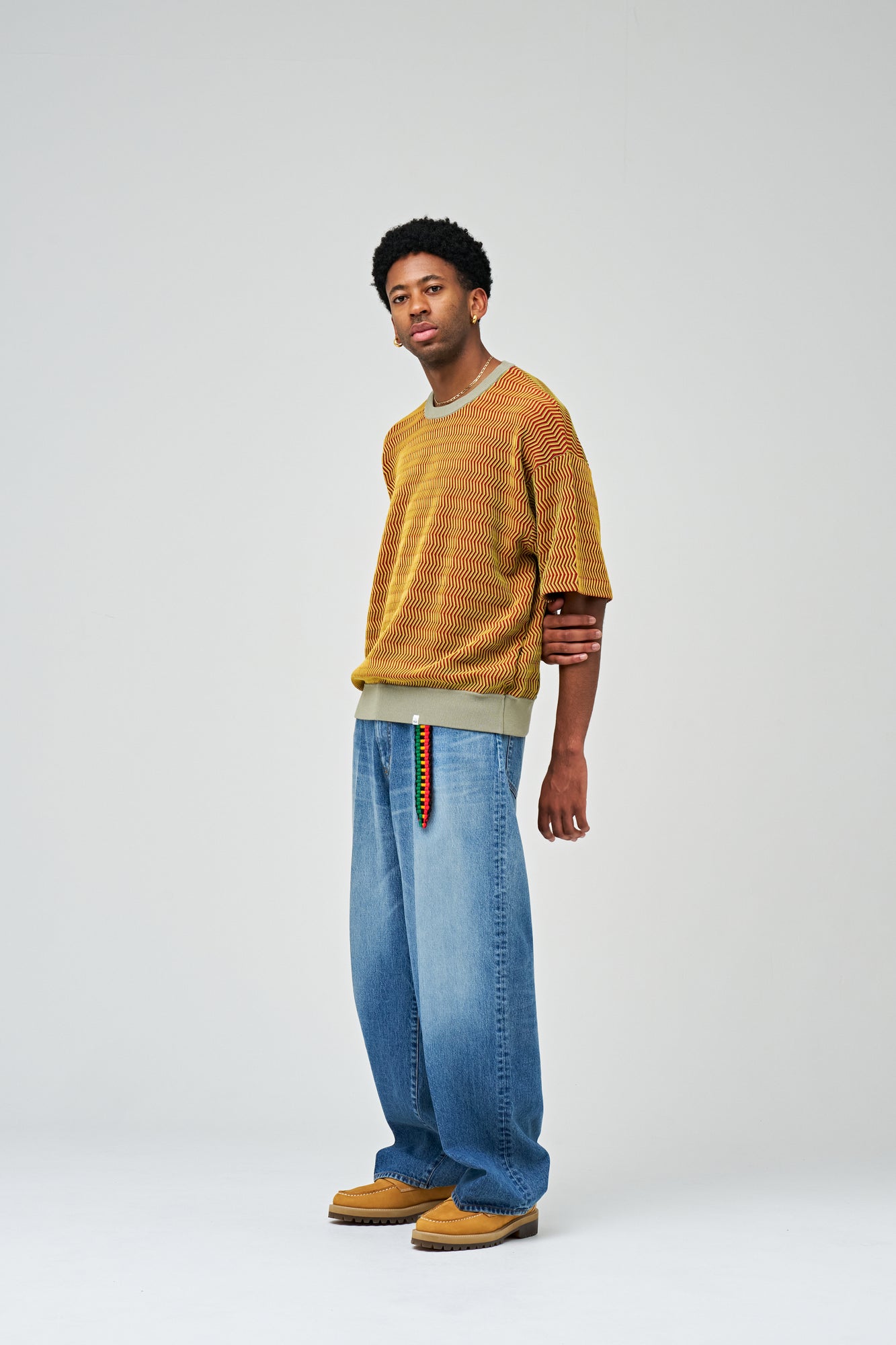 ZIGZAG LINED SS CREW