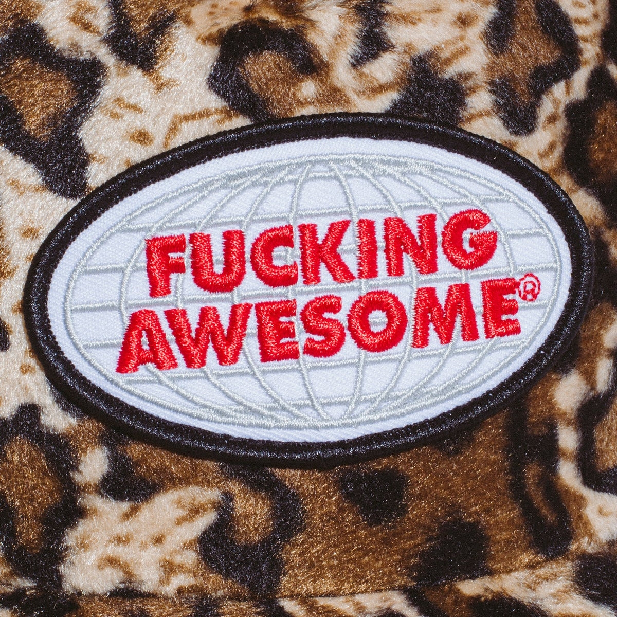 Stamp Logo Leopard Trucker Hat