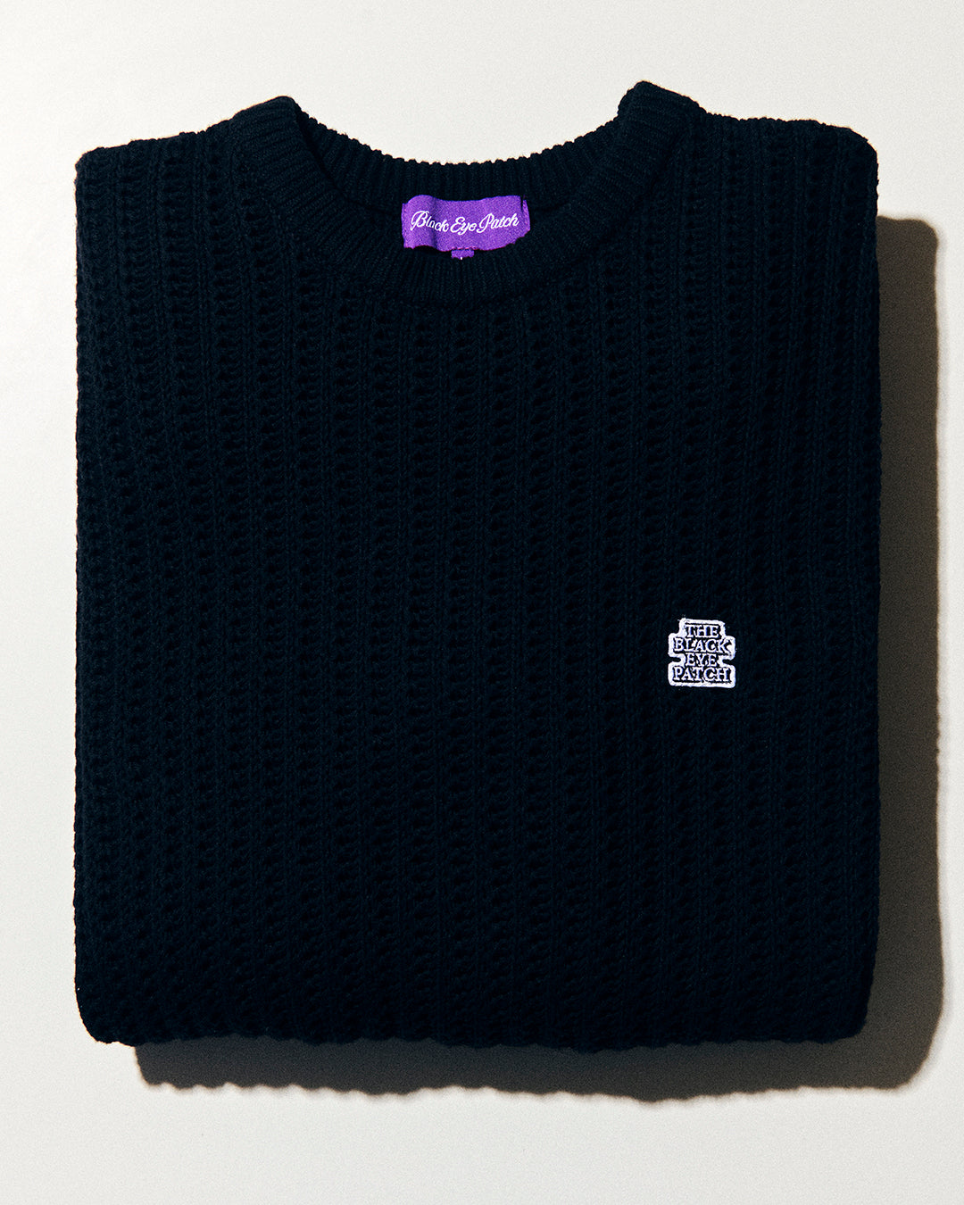 OG LABEL WAFFLE KNITTED CREW