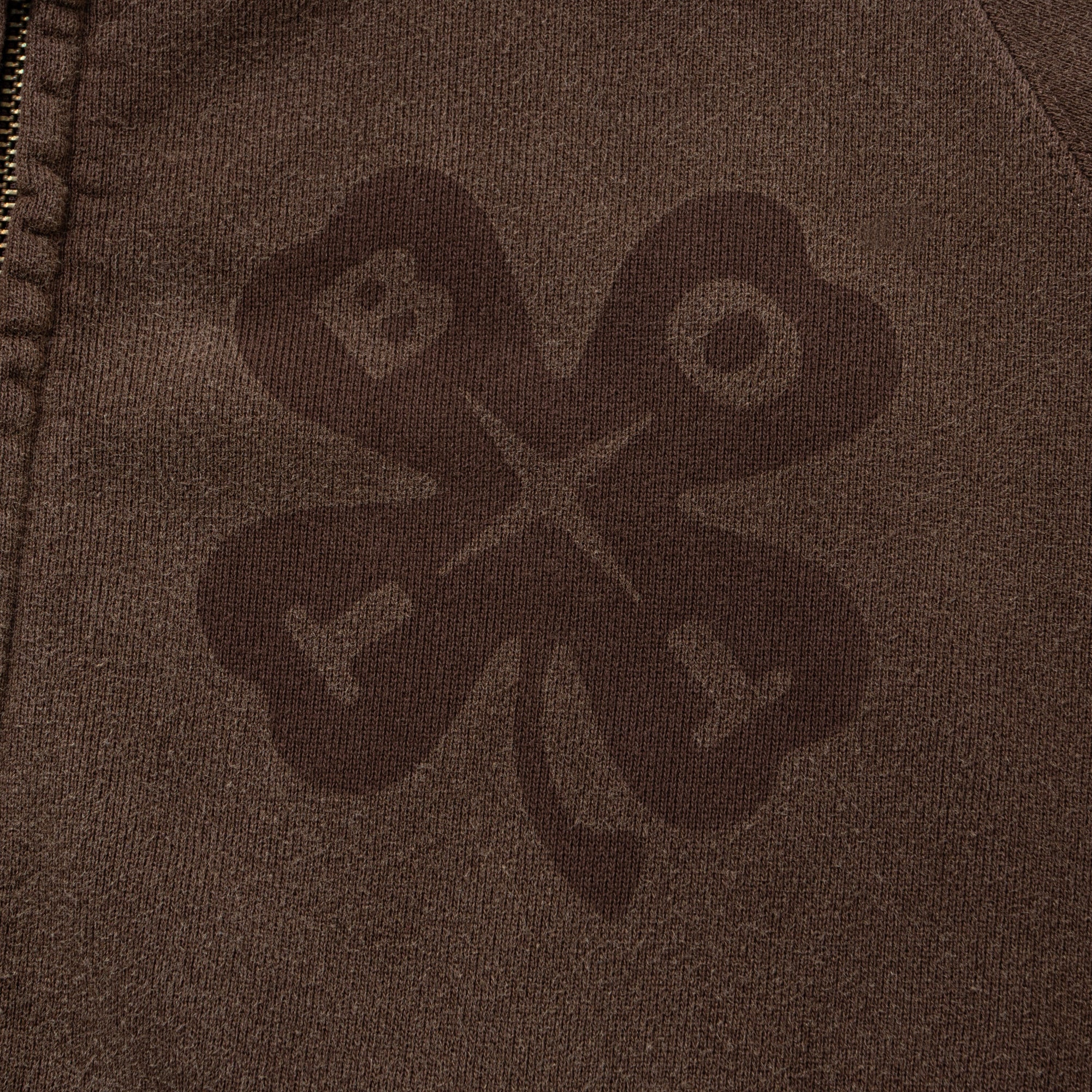 Washed Lucky Logo Zip Hoodie