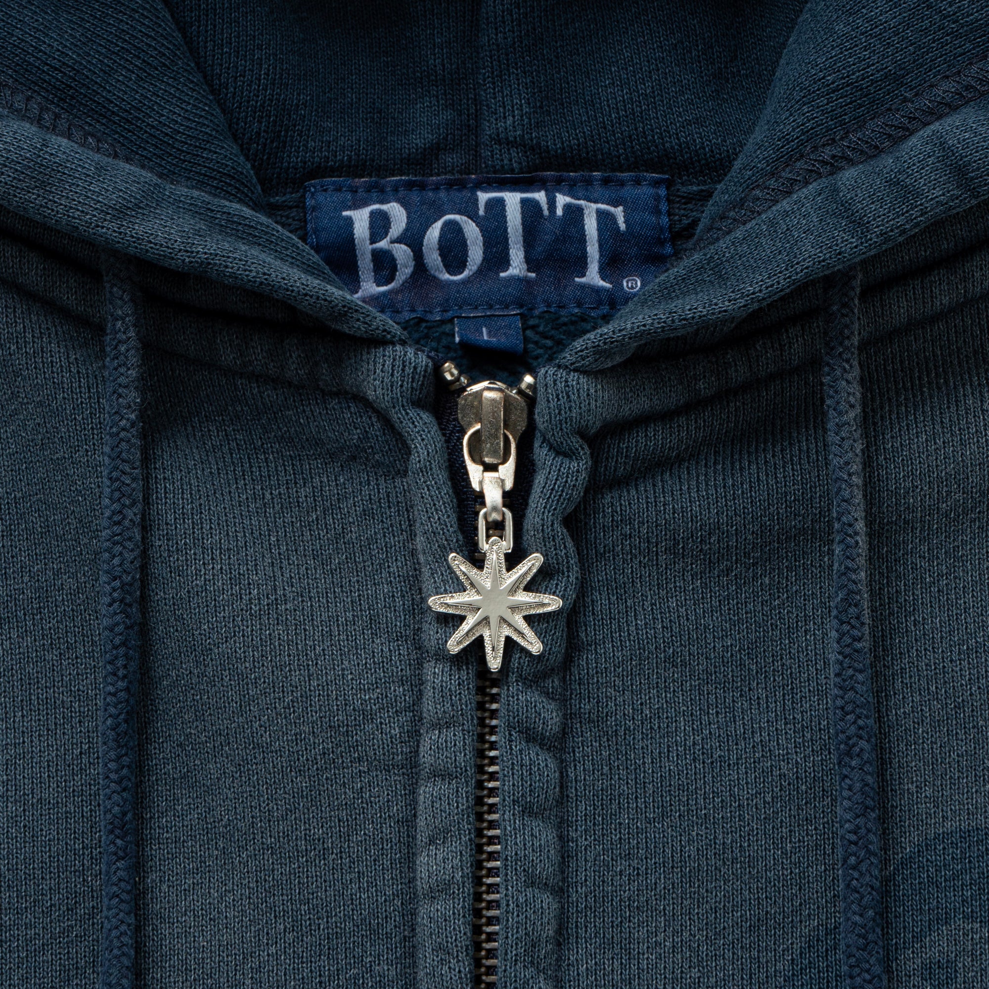 Washed Lucky Logo Zip Hoodie