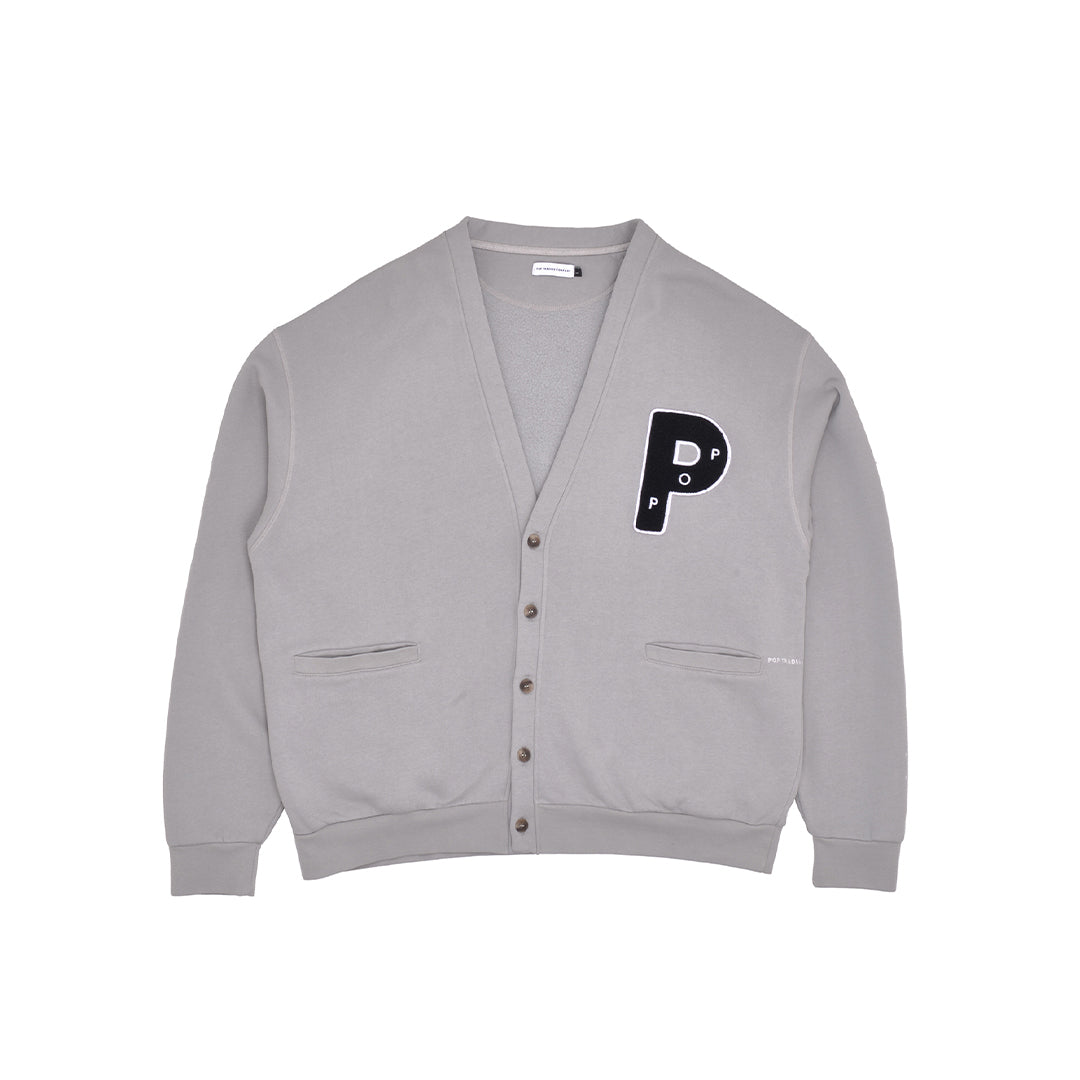 POP TRADING COMPANY Pop Big P Cardigan Sweat (Drizzle) ポップトレーディングカンパニー  の正規取り扱いオンライン通販 | HYBRYDS (ハイブリッズ) 広島 送料無料 – HYBRYDS ONLINE STORE