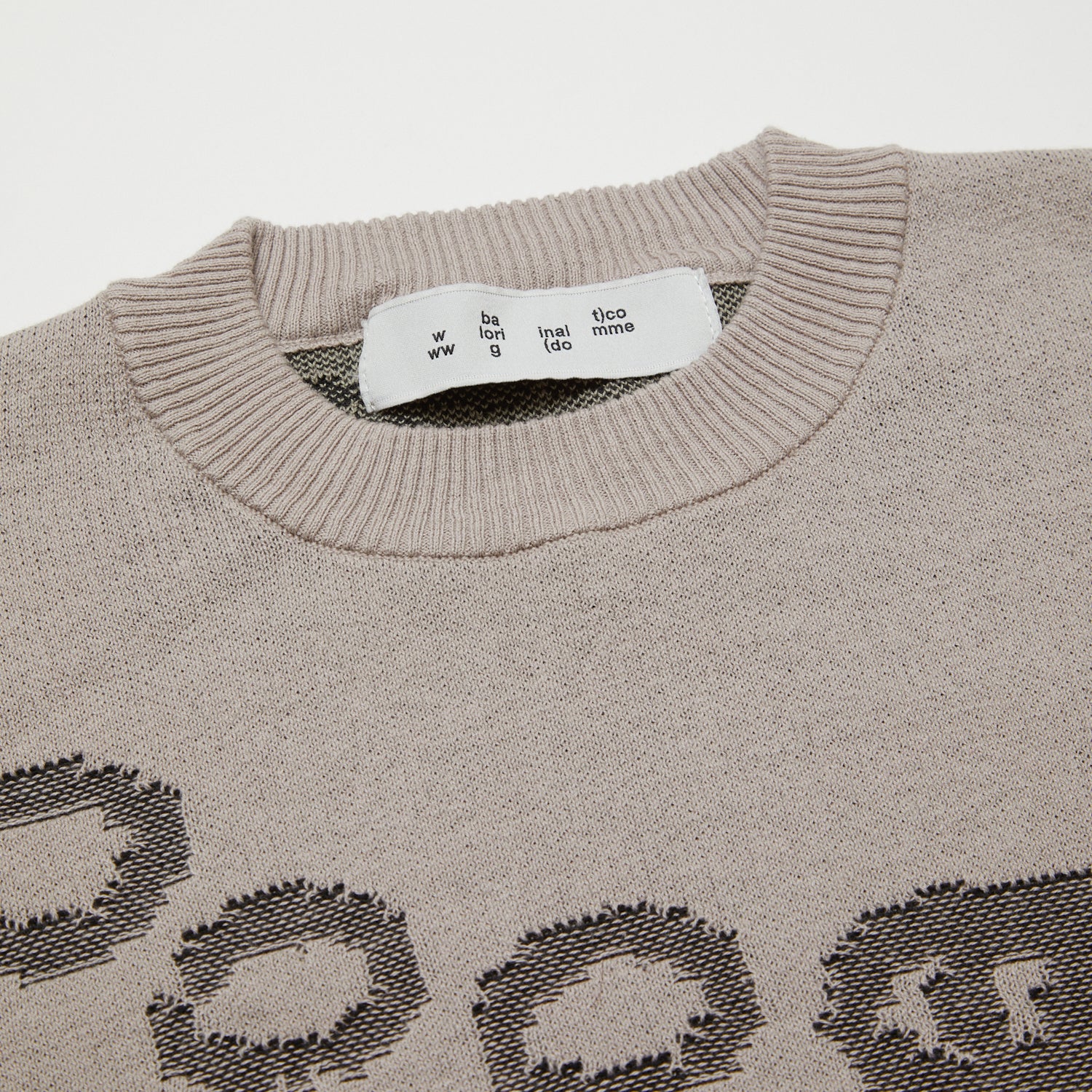 JACQUARD COTTON CREWNECK SWEATER