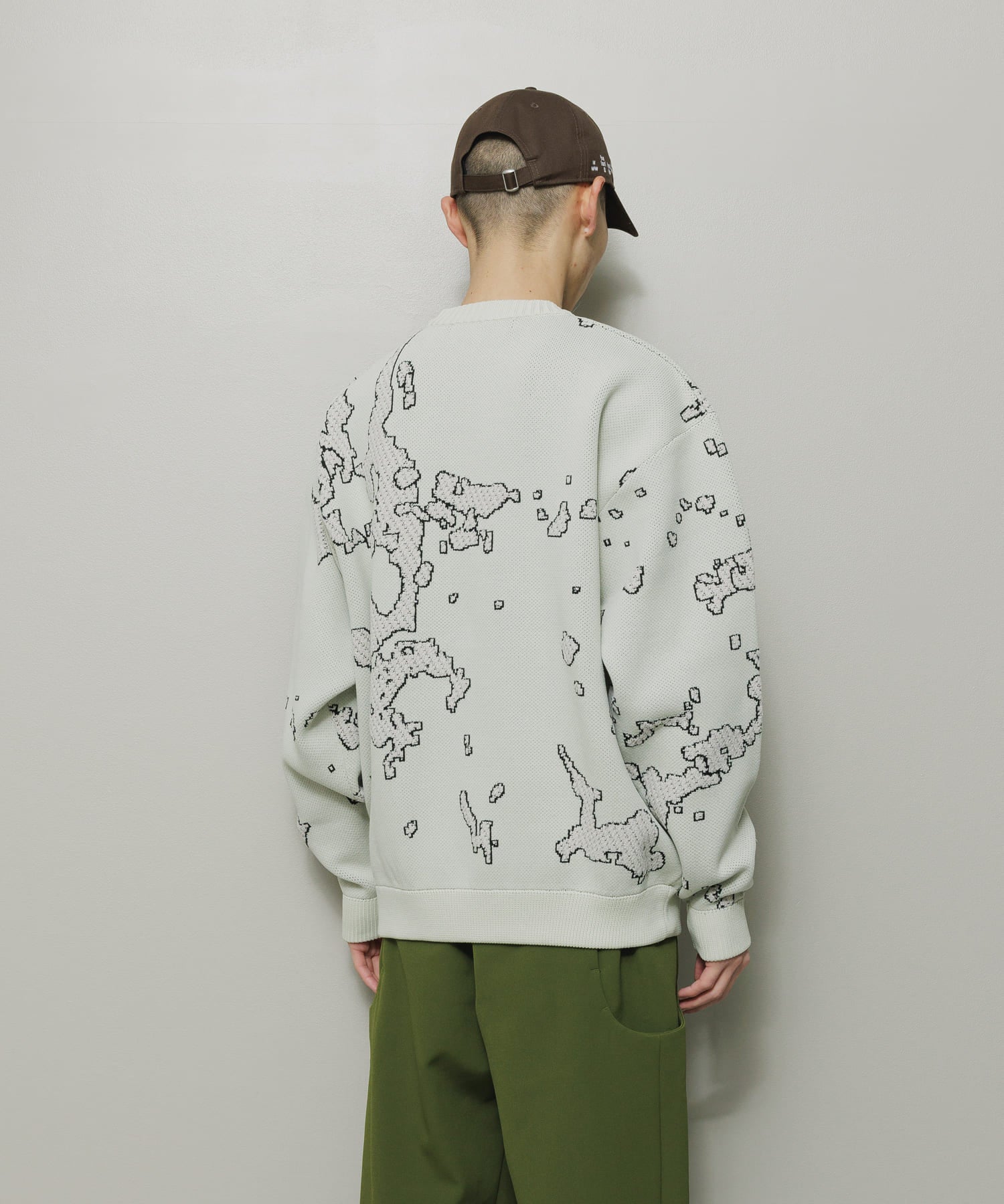 JACQUARD COTTON CREWNECK SWEATER