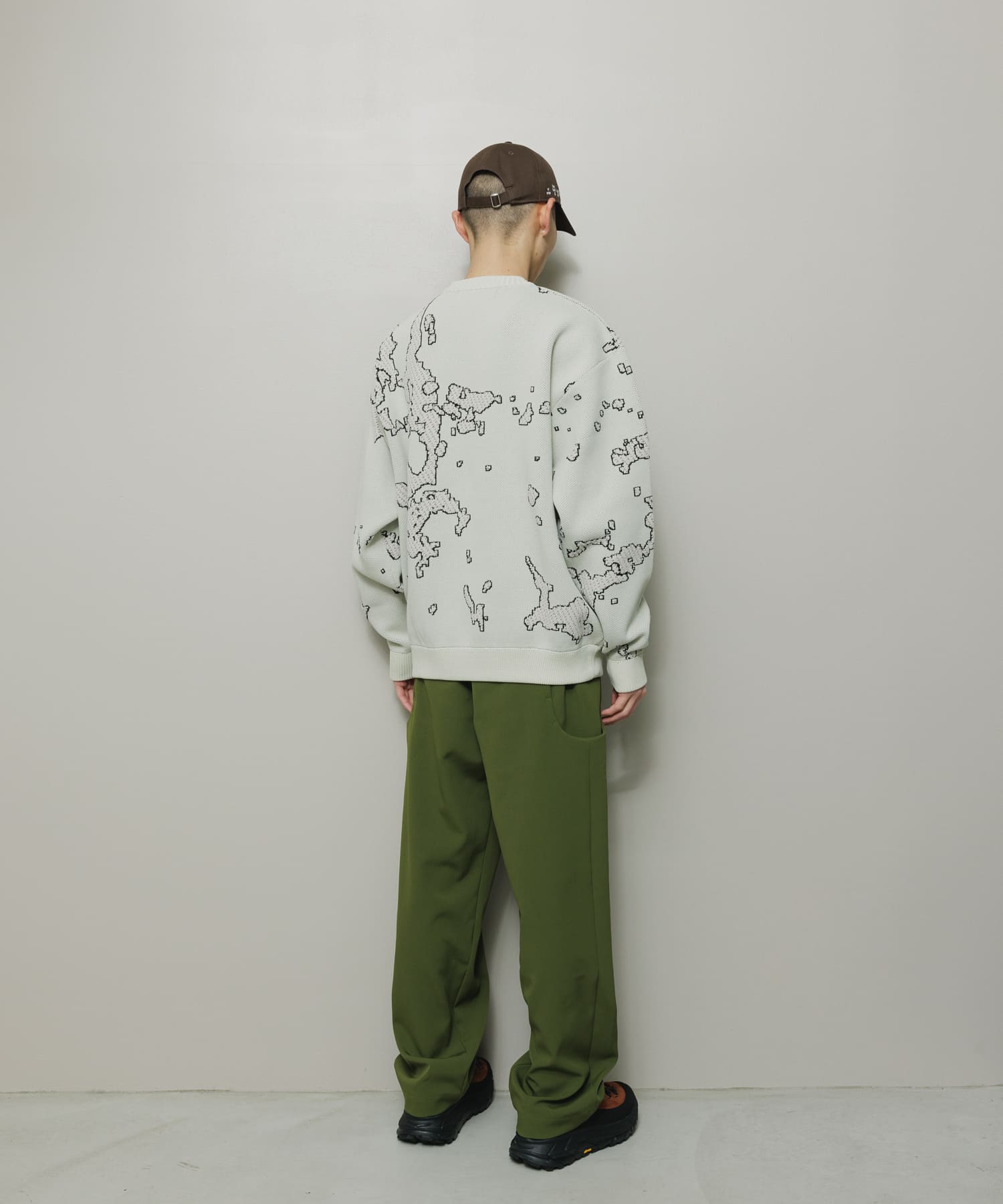 JACQUARD COTTON CREWNECK SWEATER
