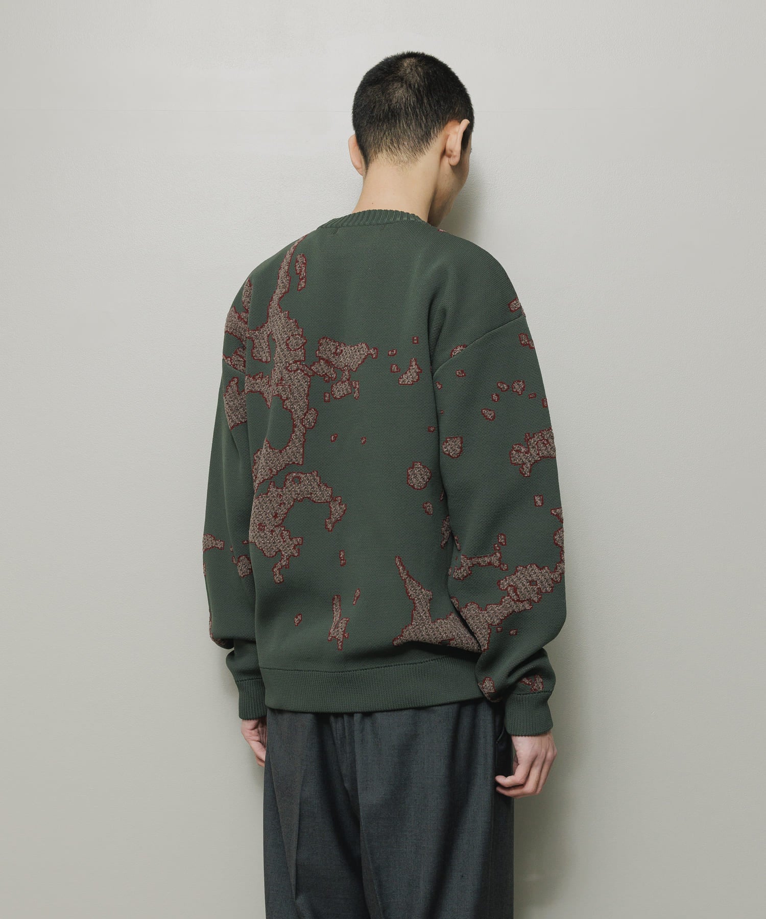 JACQUARD COTTON CREWNECK SWEATER