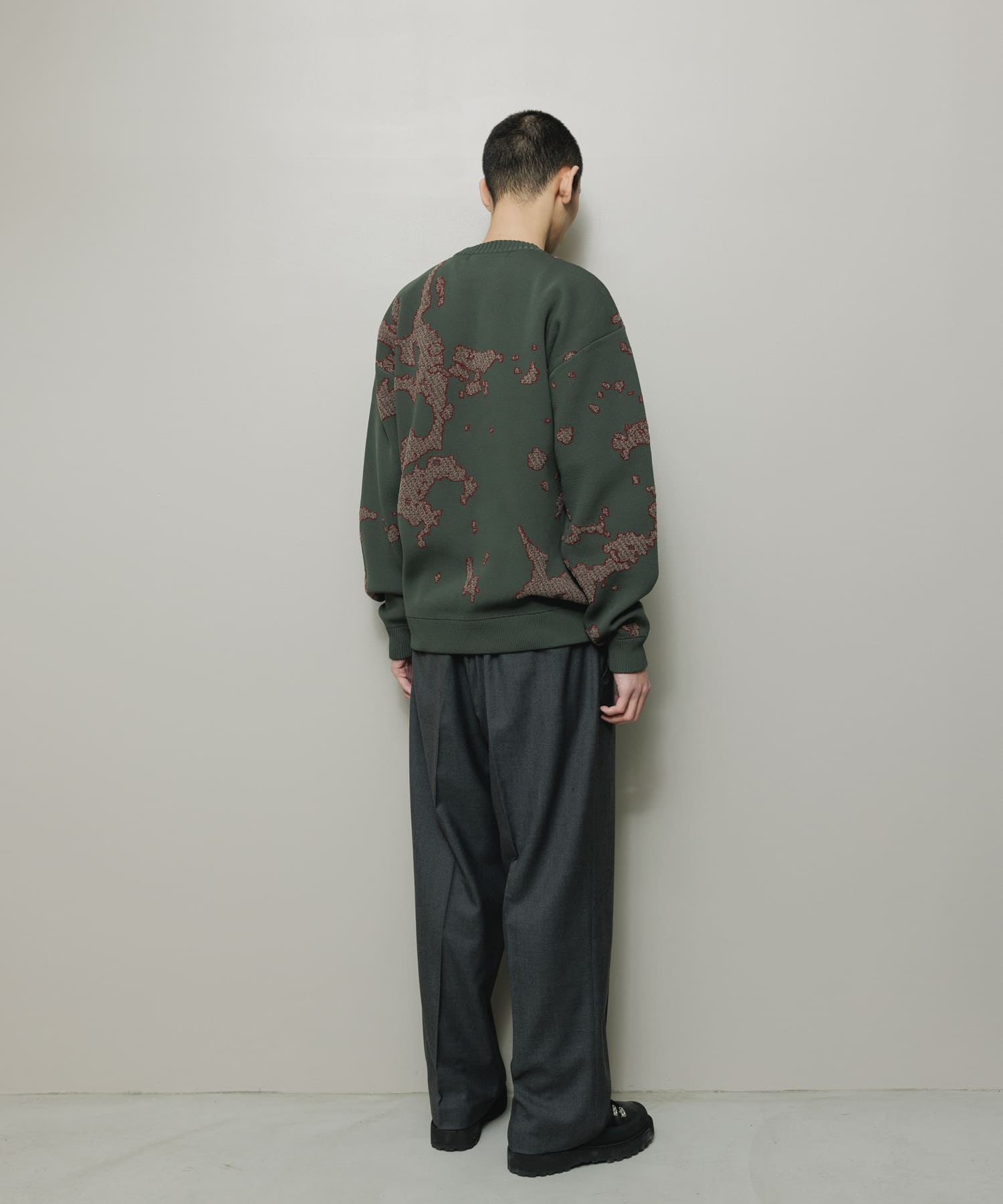 JACQUARD COTTON CREWNECK SWEATER