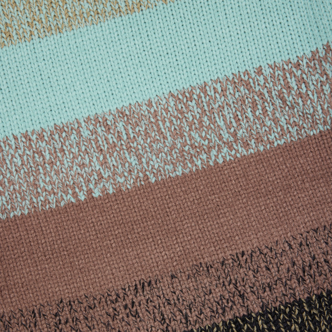 GRADATION STRIPE CREWNECK SWEATER