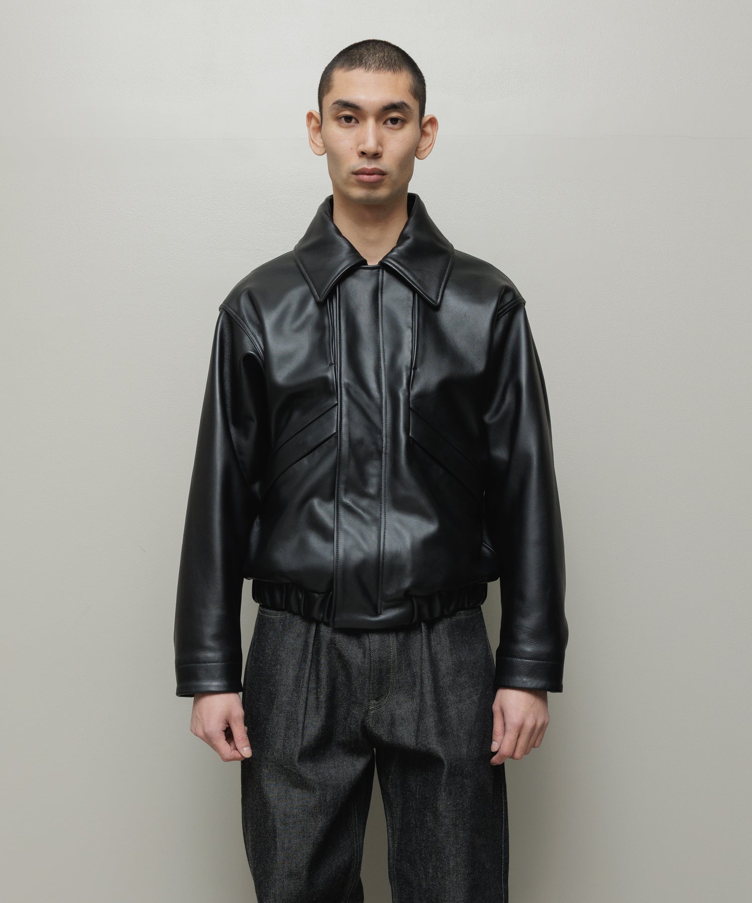 LEATHER FLIGHT BOMBER JACKET