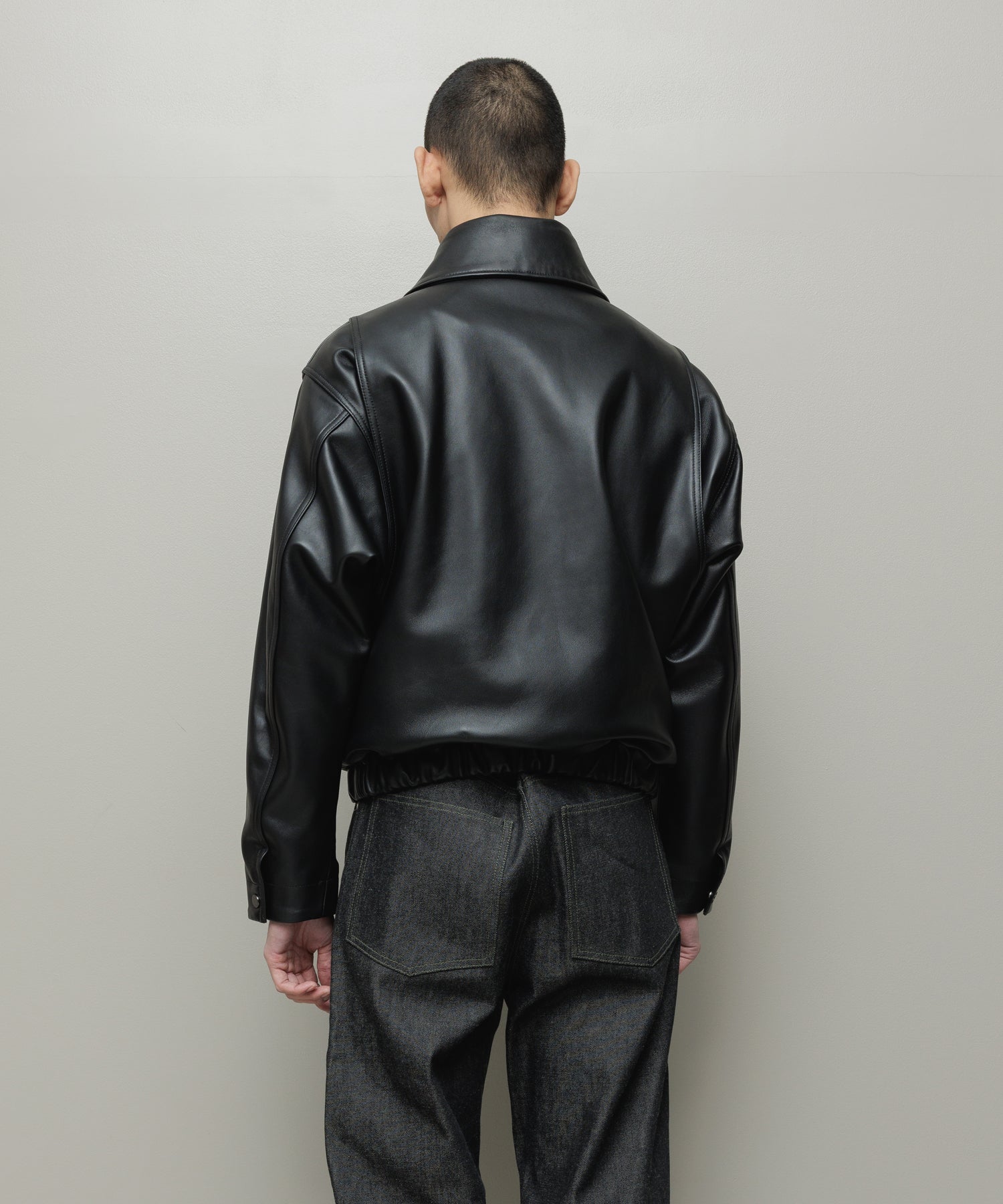 LEATHER FLIGHT BOMBER JACKET