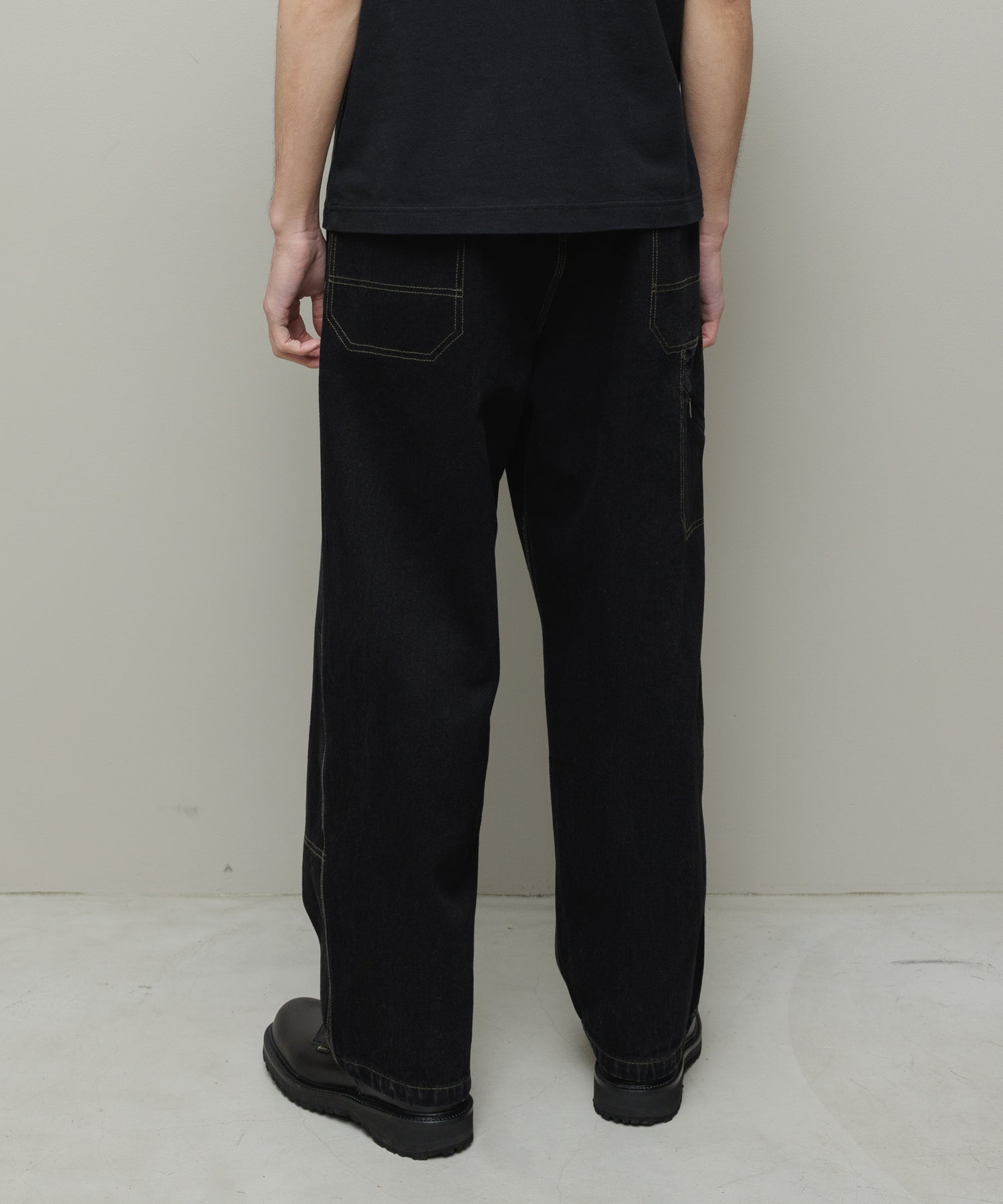 DENIM FAUX STITCH CARPENTER PANT