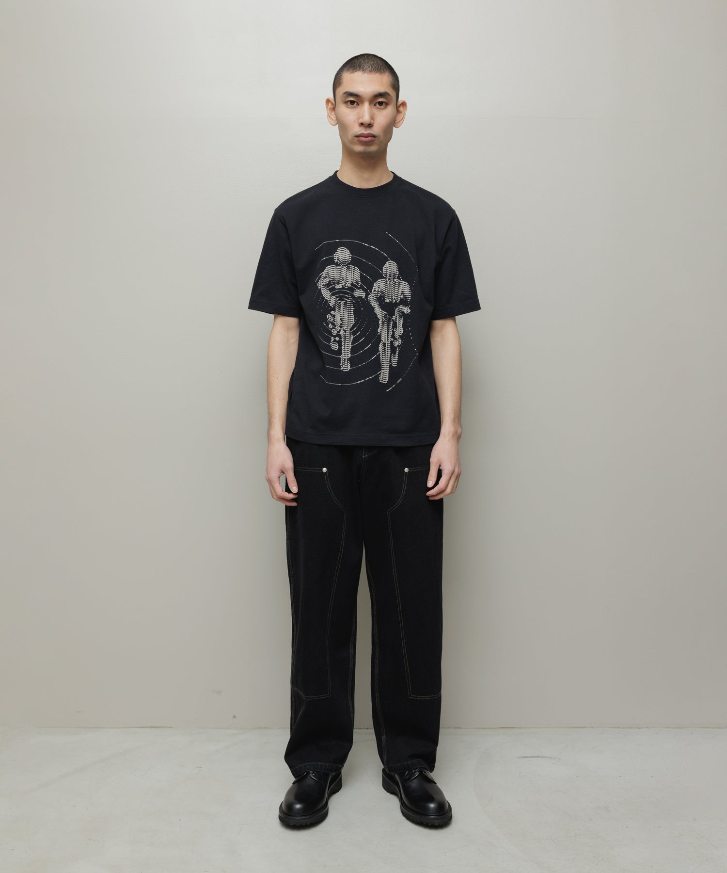 DENIM FAUX STITCH CARPENTER PANT