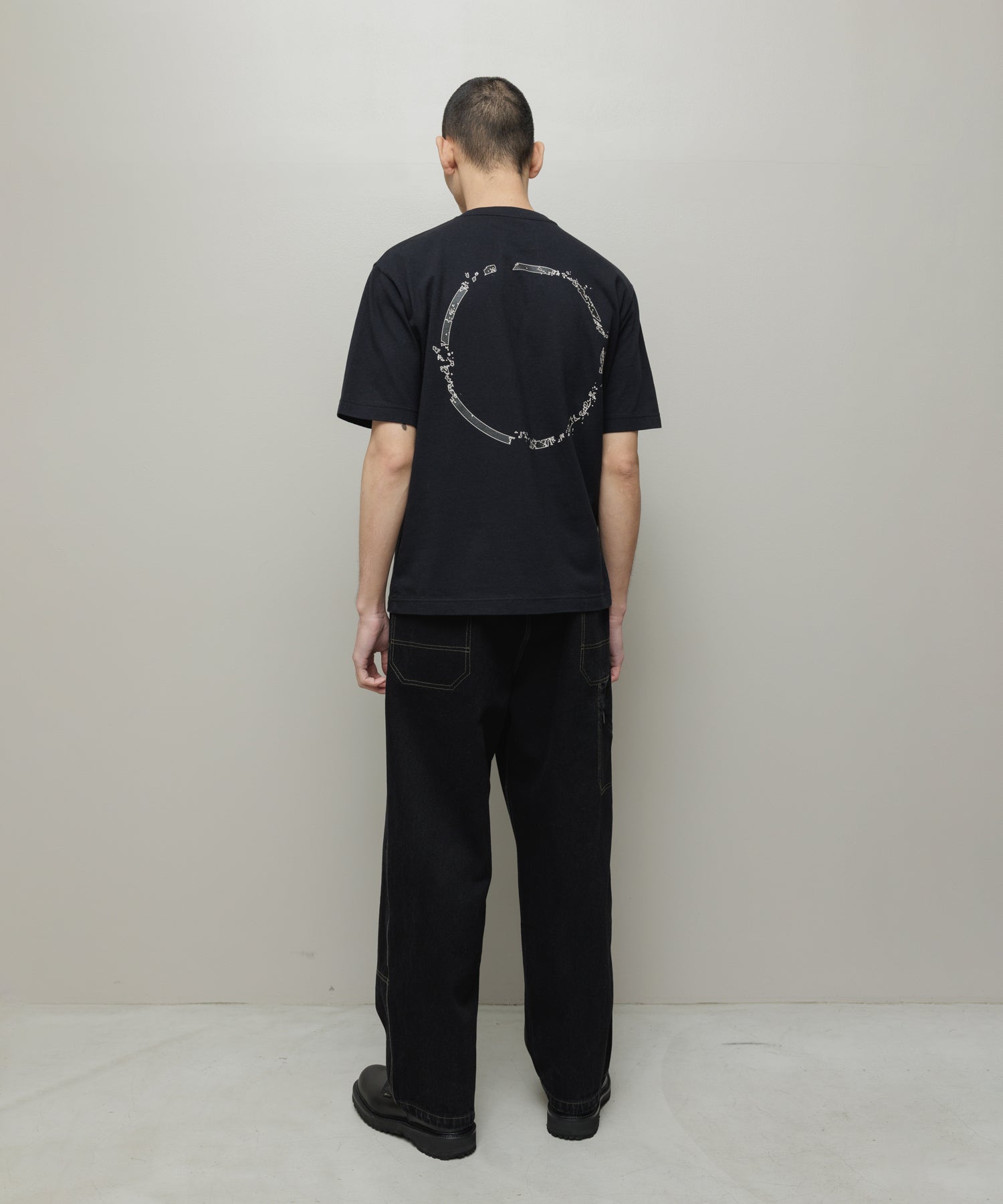 DENIM FAUX STITCH CARPENTER PANT