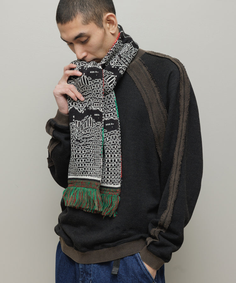 JACQUARD KNIT SOCCER SCARF