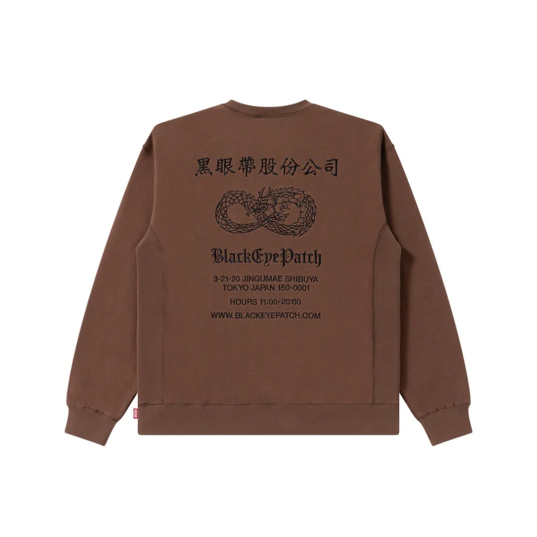 Black Eye Patch CHINATOWN STORE CREW SWEAT ブラックアイパッチ