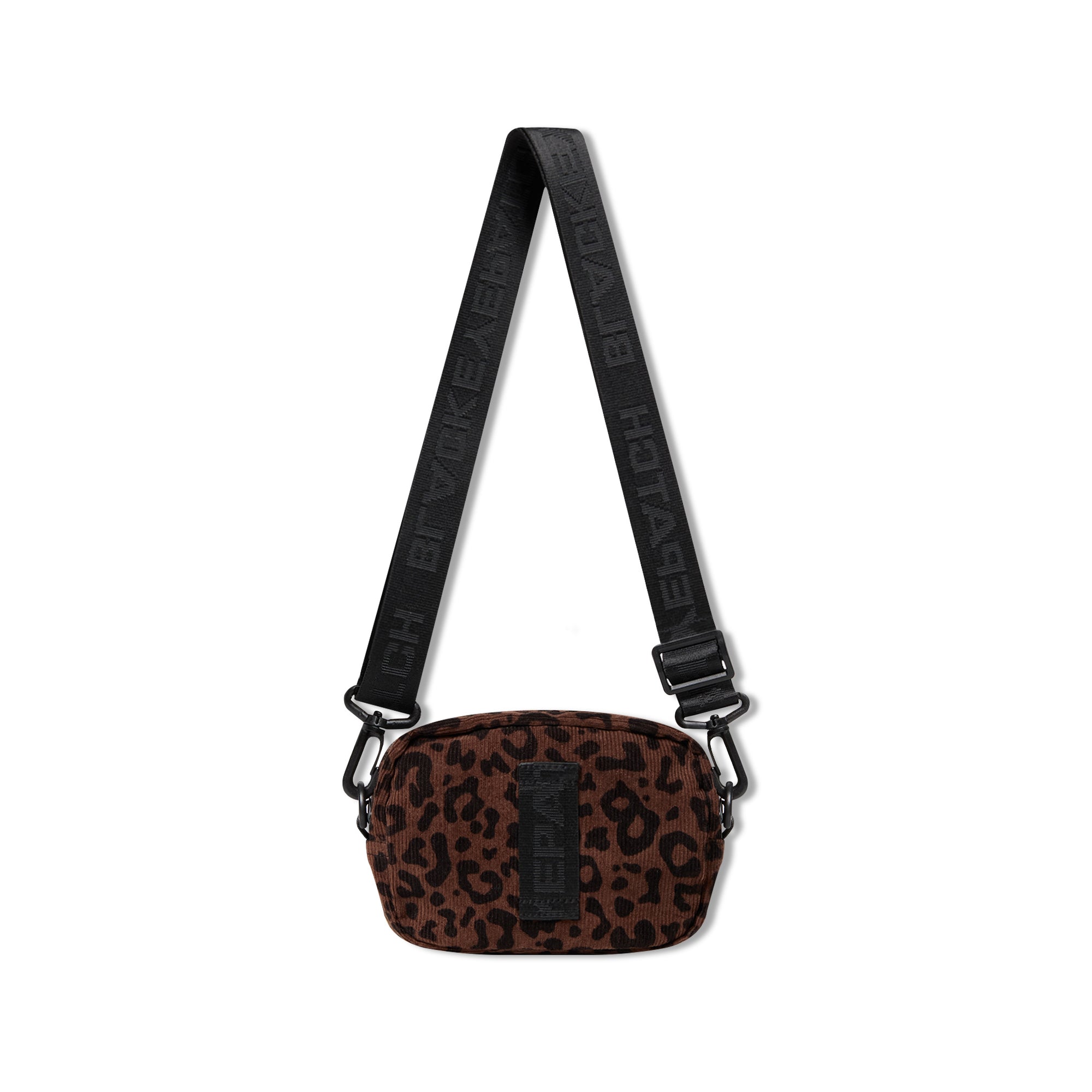 LEOPARD PATTERNED CORDUROY SHOULDER BAG
