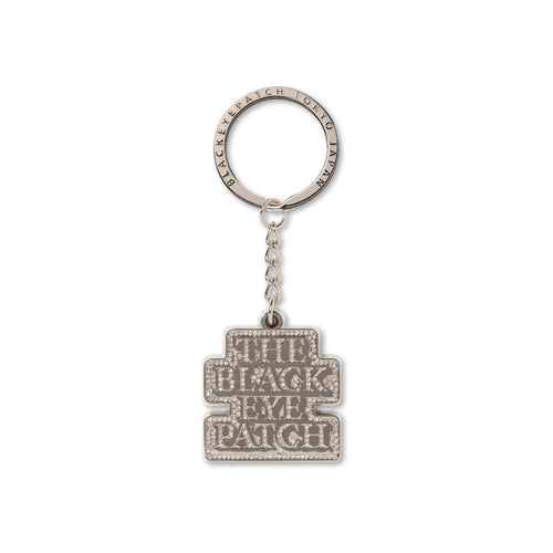 RHINESTONED OG LABEL PLATED KEYCHAIN