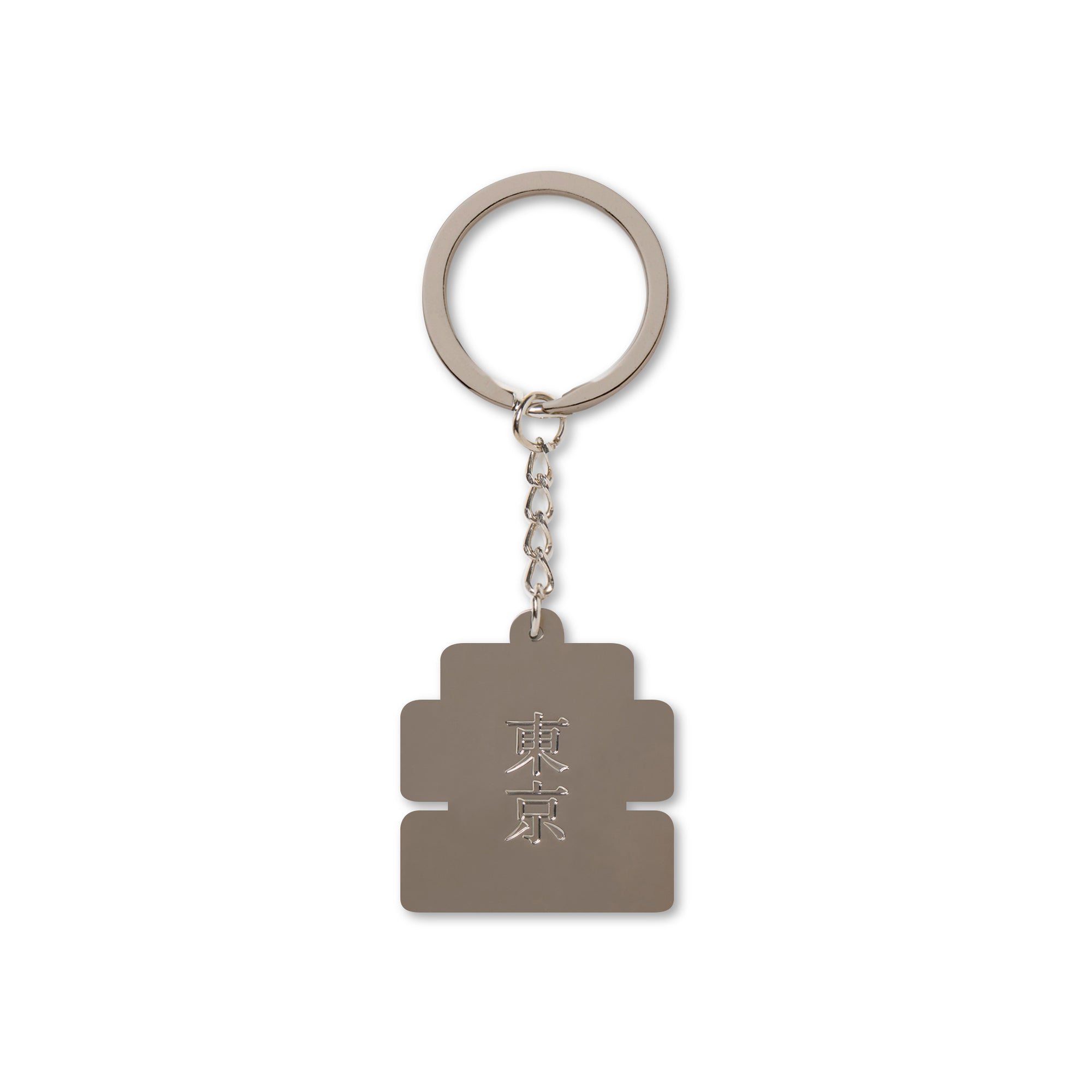 RHINESTONED OG LABEL PLATED KEYCHAIN