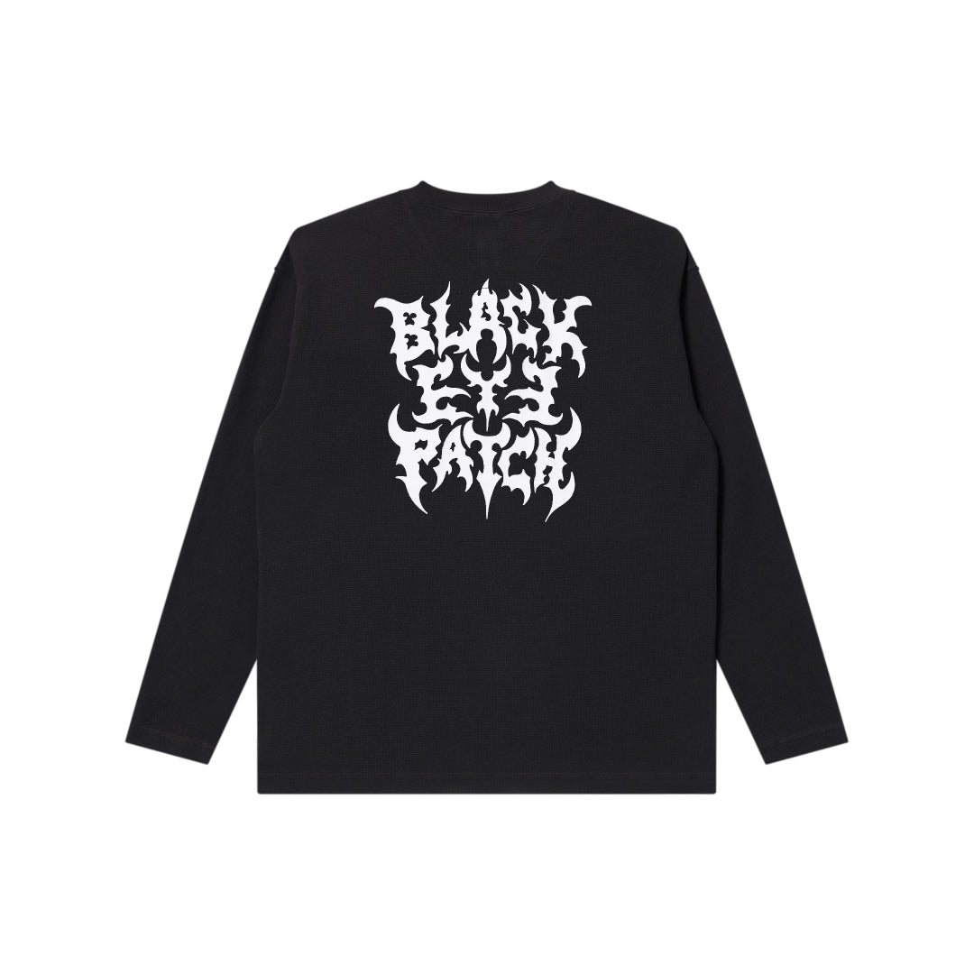 TRAP METAL LOGO HENLEY NECK L/S TEE