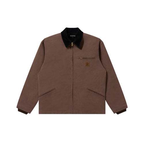 LEATHER PATCHED DUCK JACKET