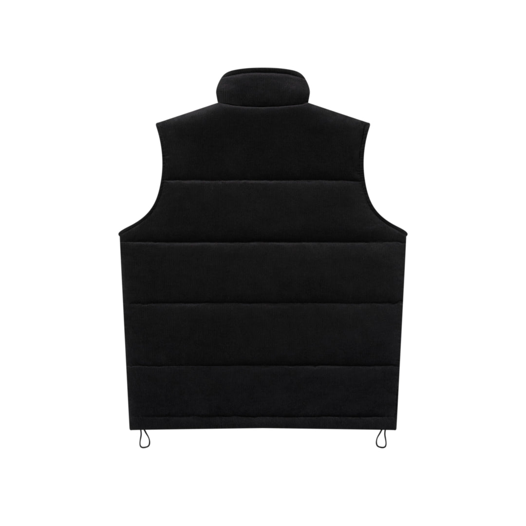 OE LOGO CORDUROY PUFFER VEST