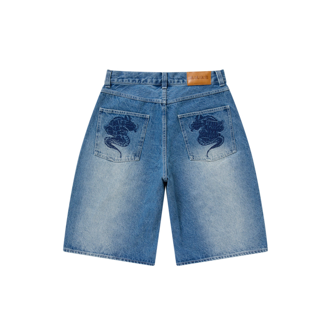 OG DRAGON BAGGY DENIM SHORTS