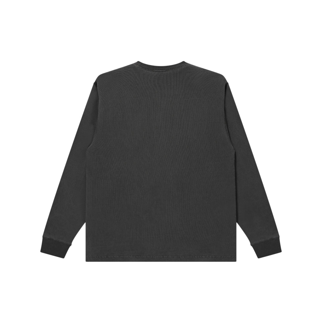 RHINESTONED 3 LETTER OE HEAVYWEIGHT L/S TEE