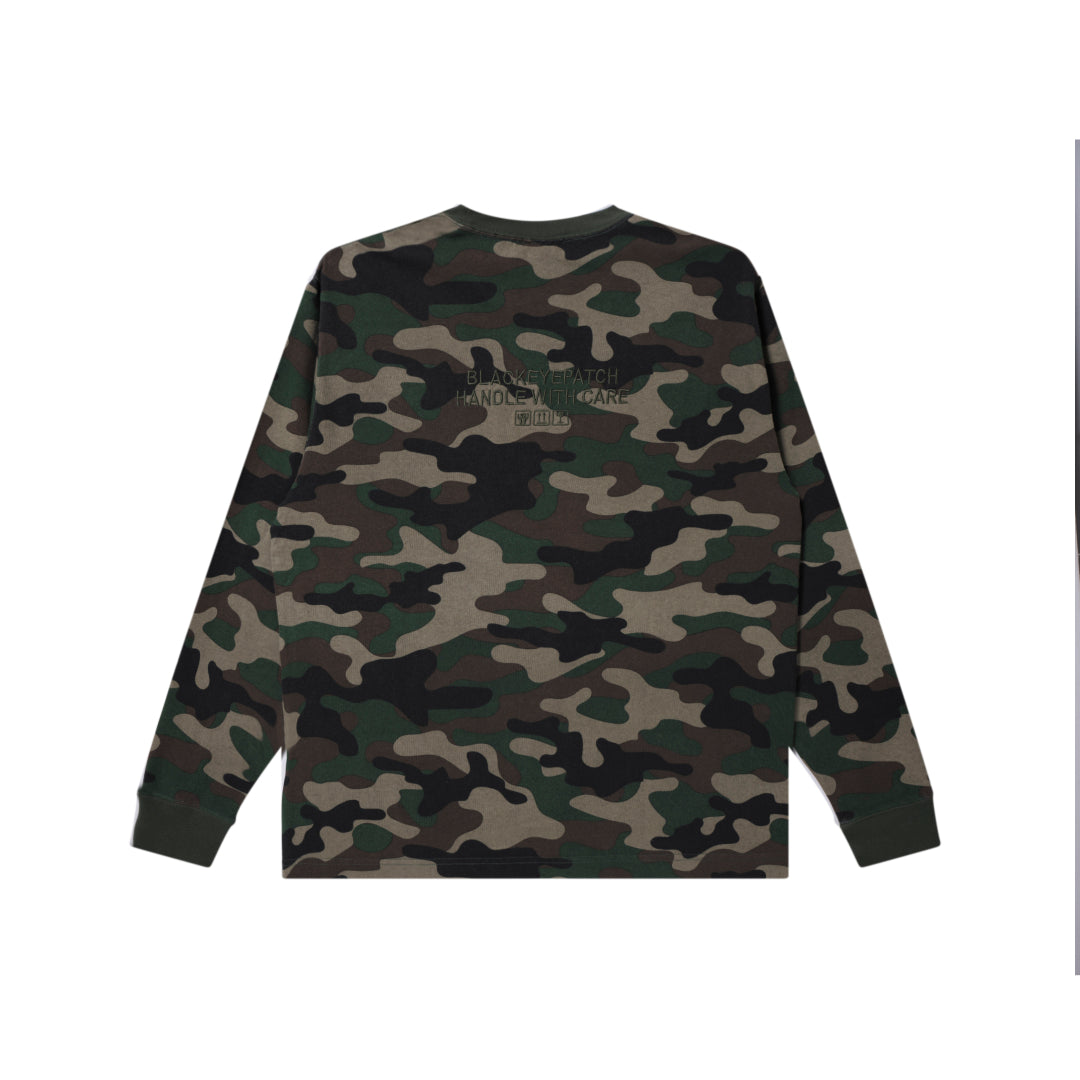 HWC LABEL WASHED CAMO HEAVYWEIGHT L/S TEE
