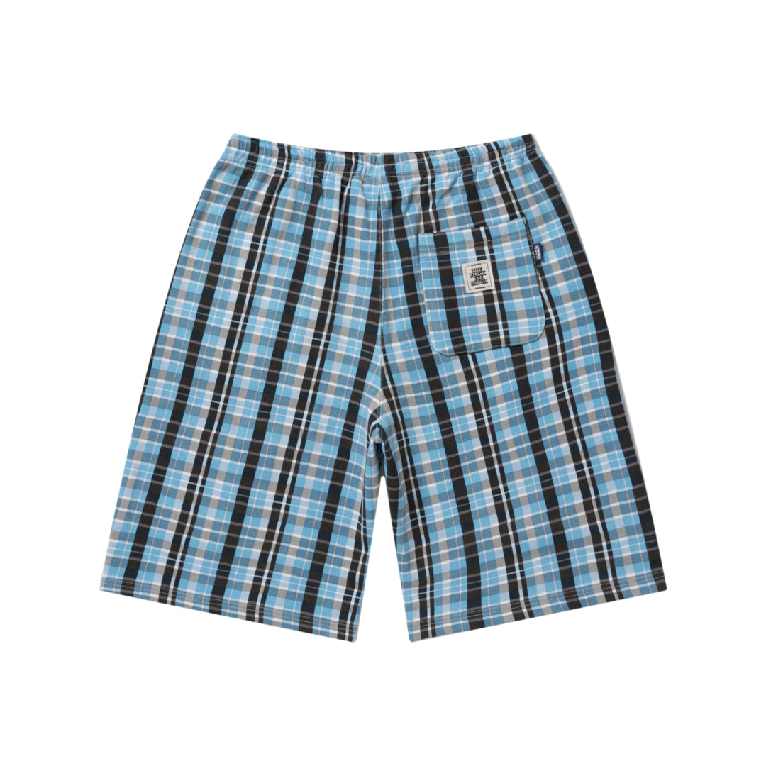 BIG B CHECKED BAGGY SWEAT SHORTS