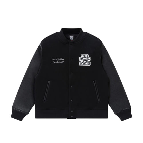 Black Eye Patch LABEL PACK PATCHED STADIUM JACKET   ブラックアイパッチ