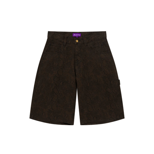PYTHON PATTERNED BAGGY DUCK SHORTS