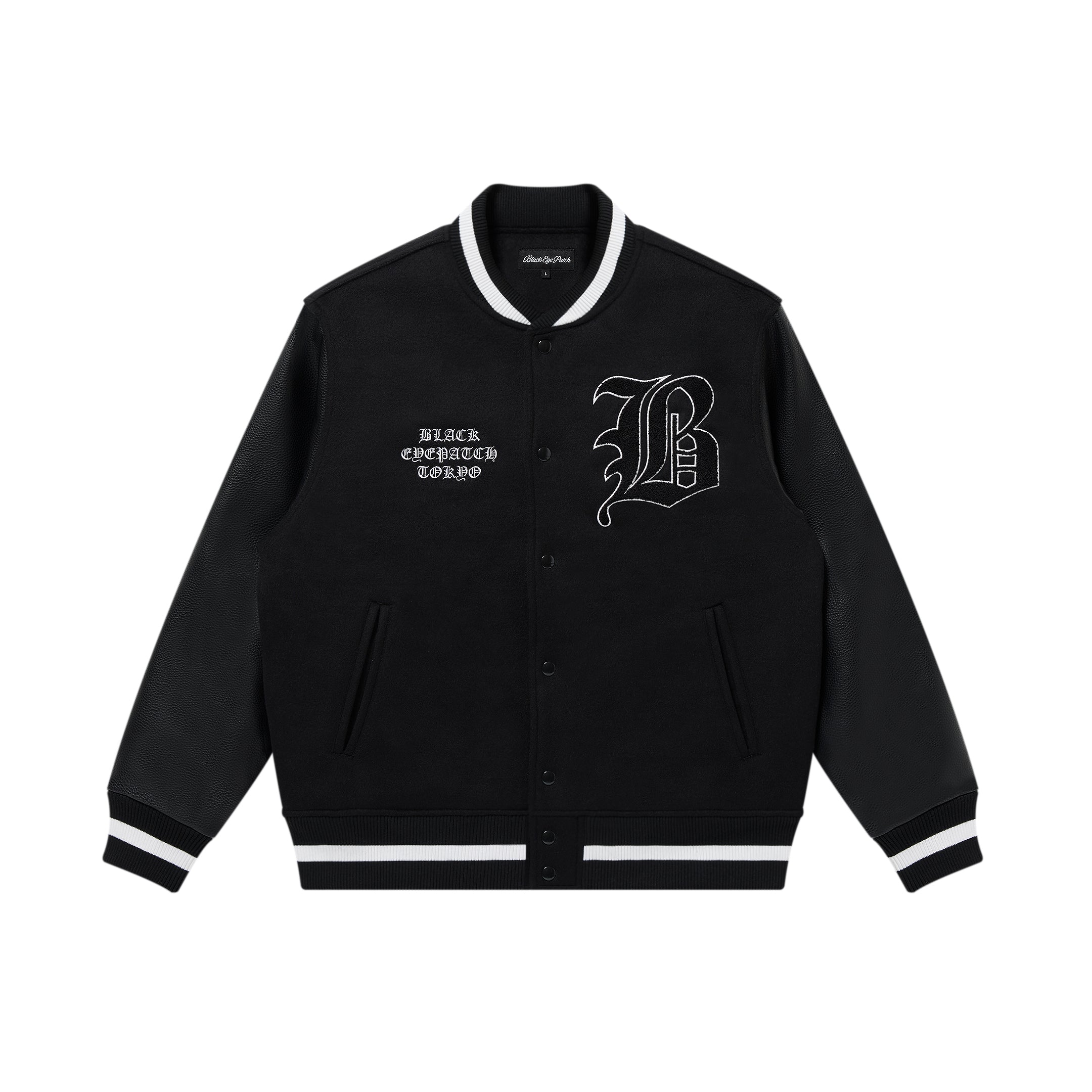 Black Eye Patch OE BIG B MELTON VARSITY JACKET ブラックアイパッチ 