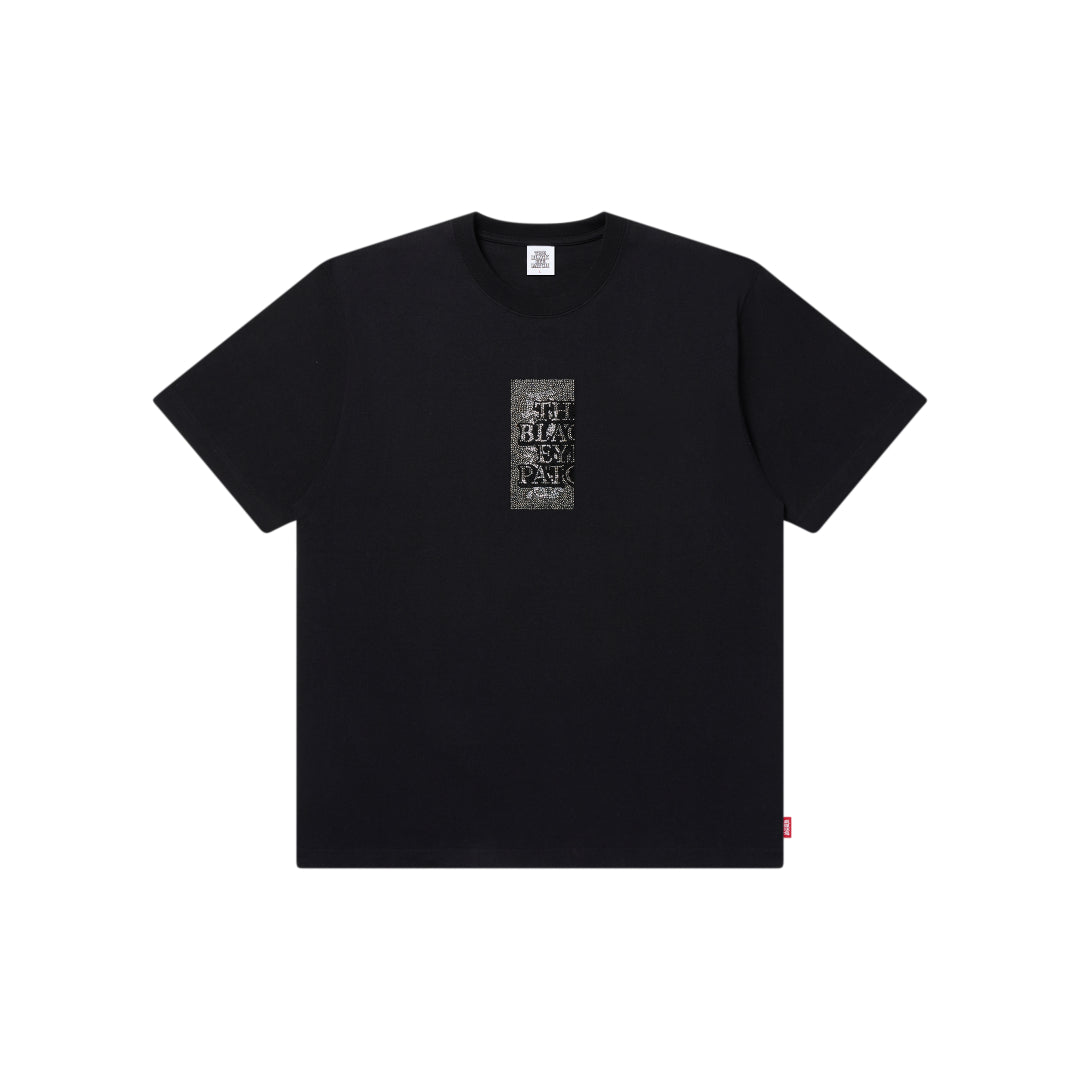 Black Eye Patch RHINESTONE GRAYSCALE HWC LABEL TEE ブラックアイ