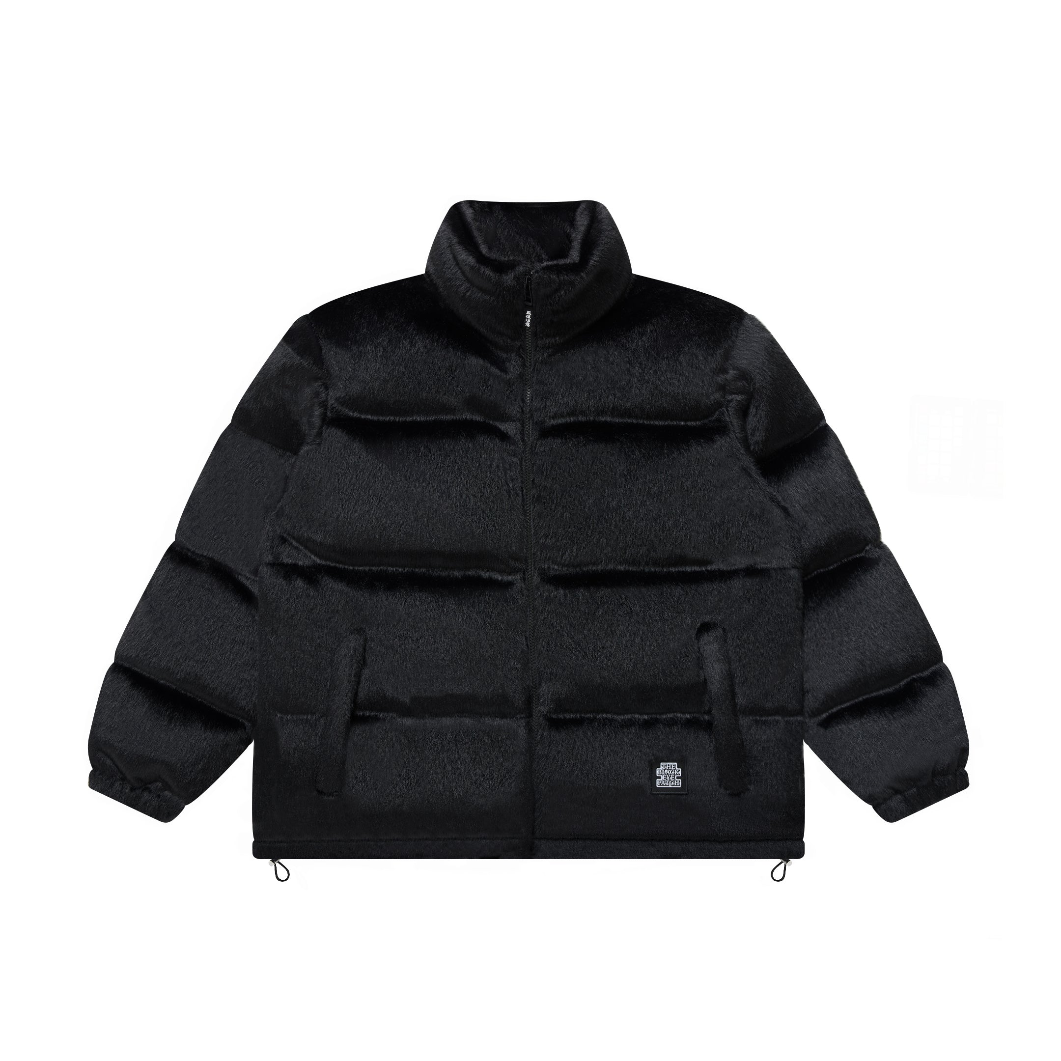 Black Eye Patch OG LABEL FAUX FUR DOWN JACKET ブラックアイパッチの