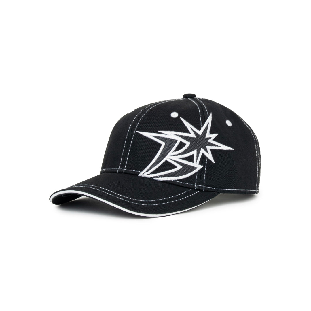B Logo Contrast Stitch 6-Panel Cap