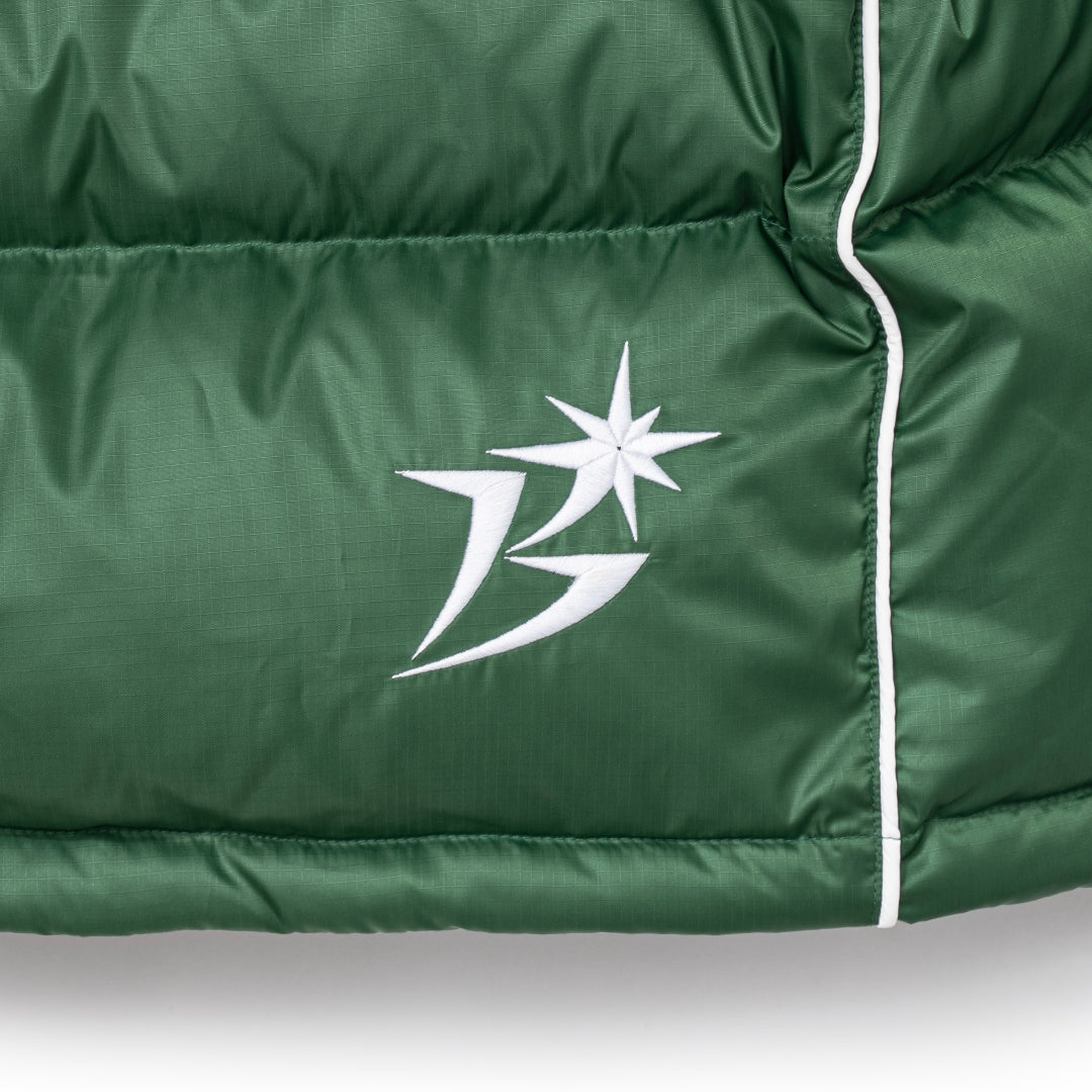 B Logo Hooded Down Jacket