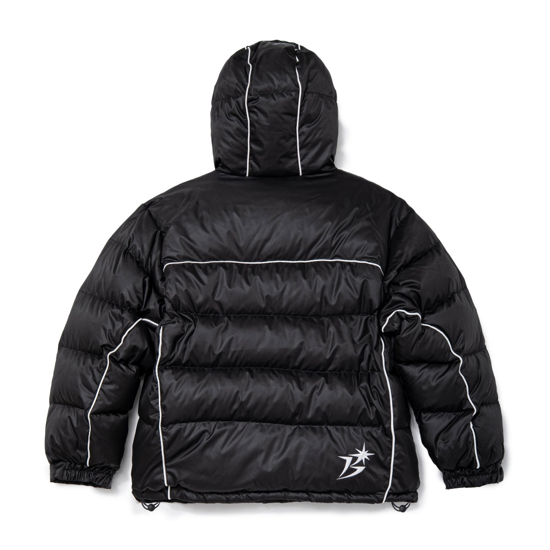 B Logo Hooded Down Jacket