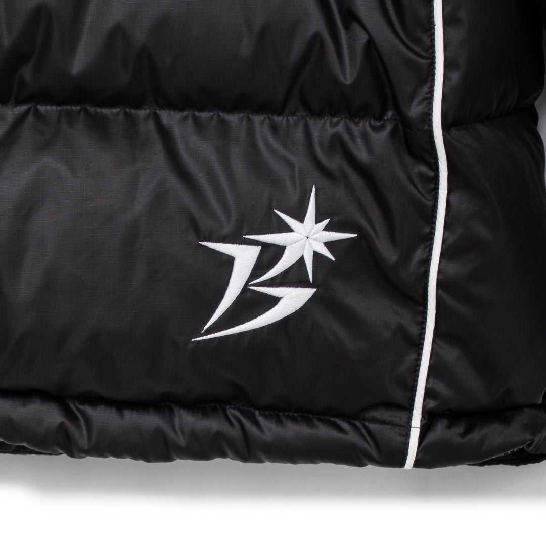 B Logo Hooded Down Jacket