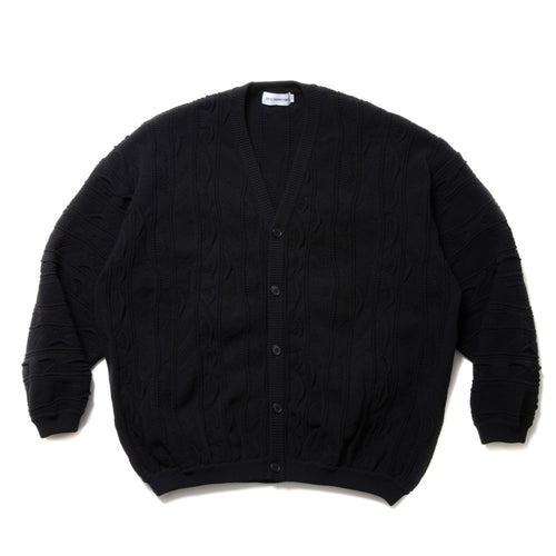 COOTIE 3D Jacquard Solotex Knit Cardigan クーティー