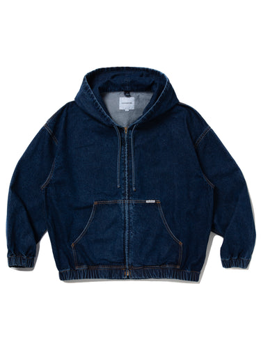 12.5oz Denim Zip Up Hooded Jacket