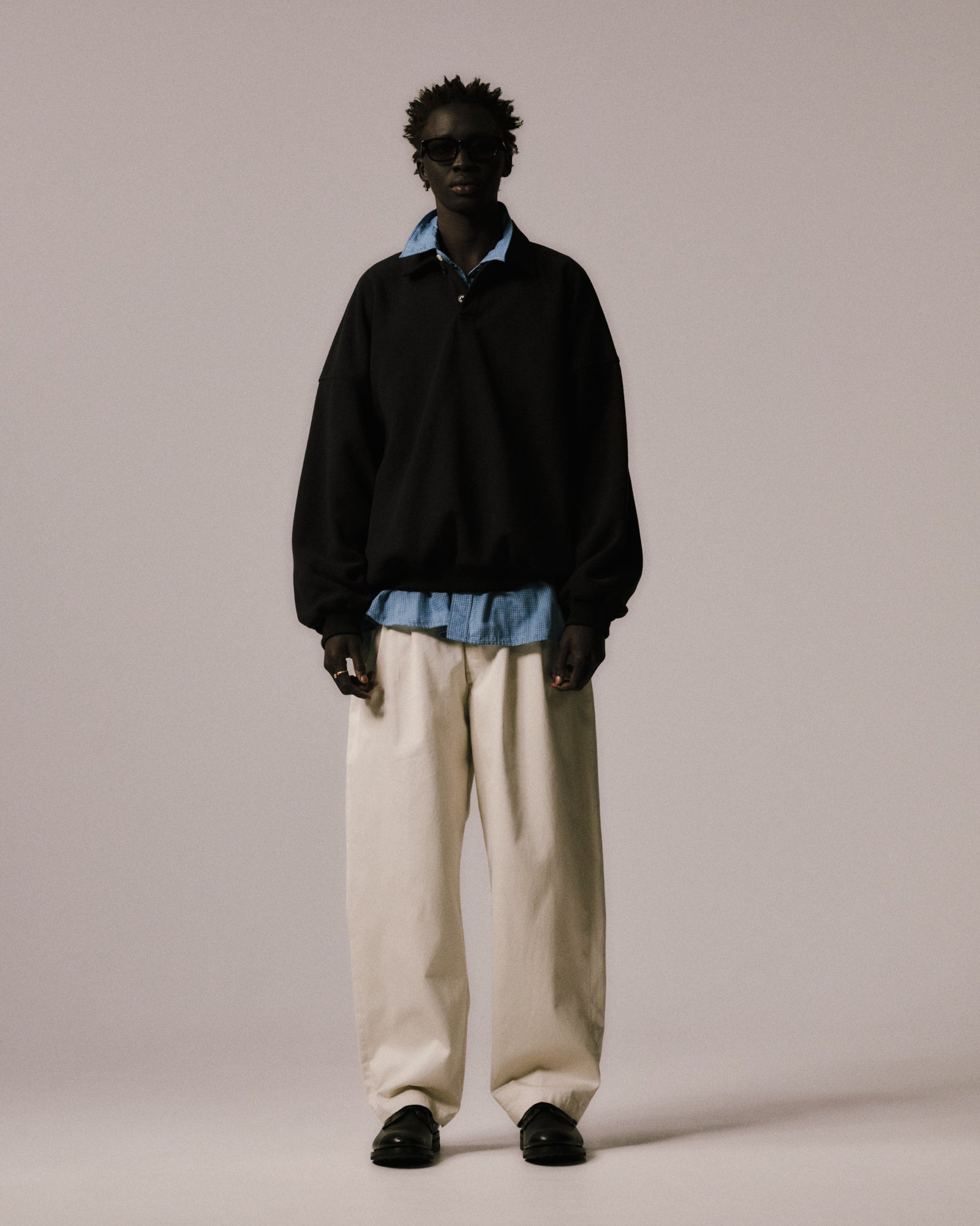 Fleece Sweat Polo Shirt