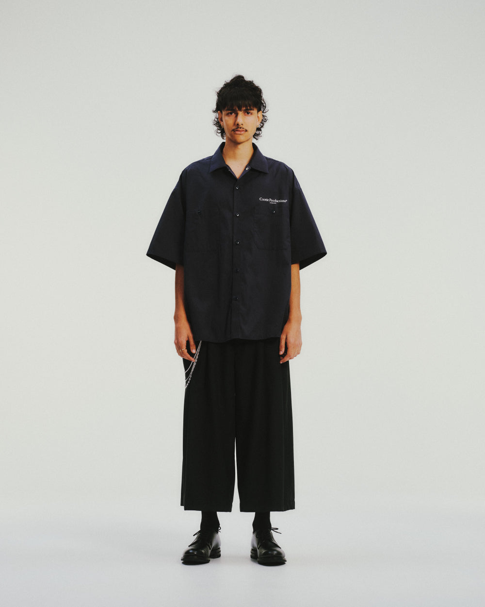 T/W Twill Shin Cut Wide Easy Trousers