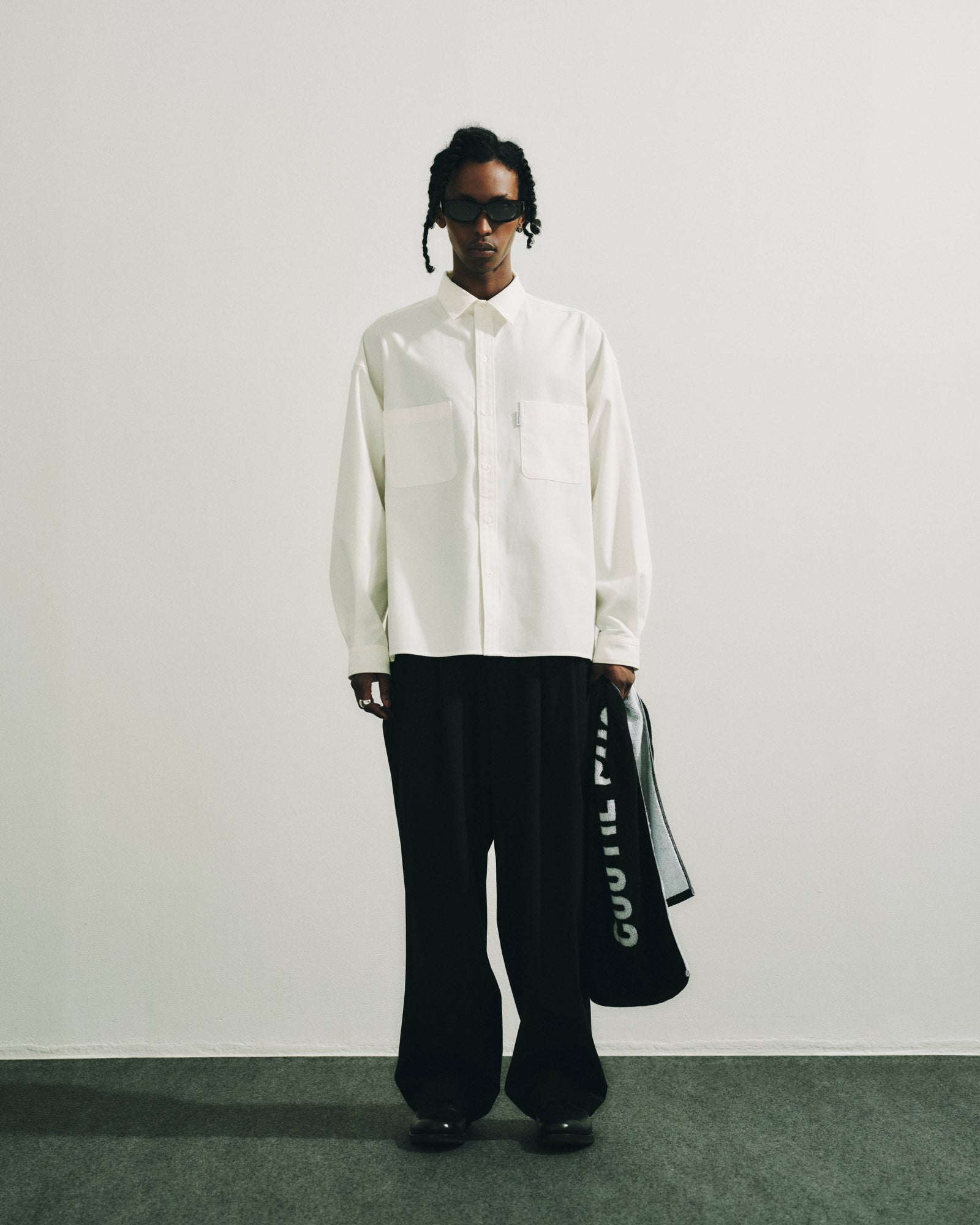 Cotton Gabardine 2 Tuck Easy Pants