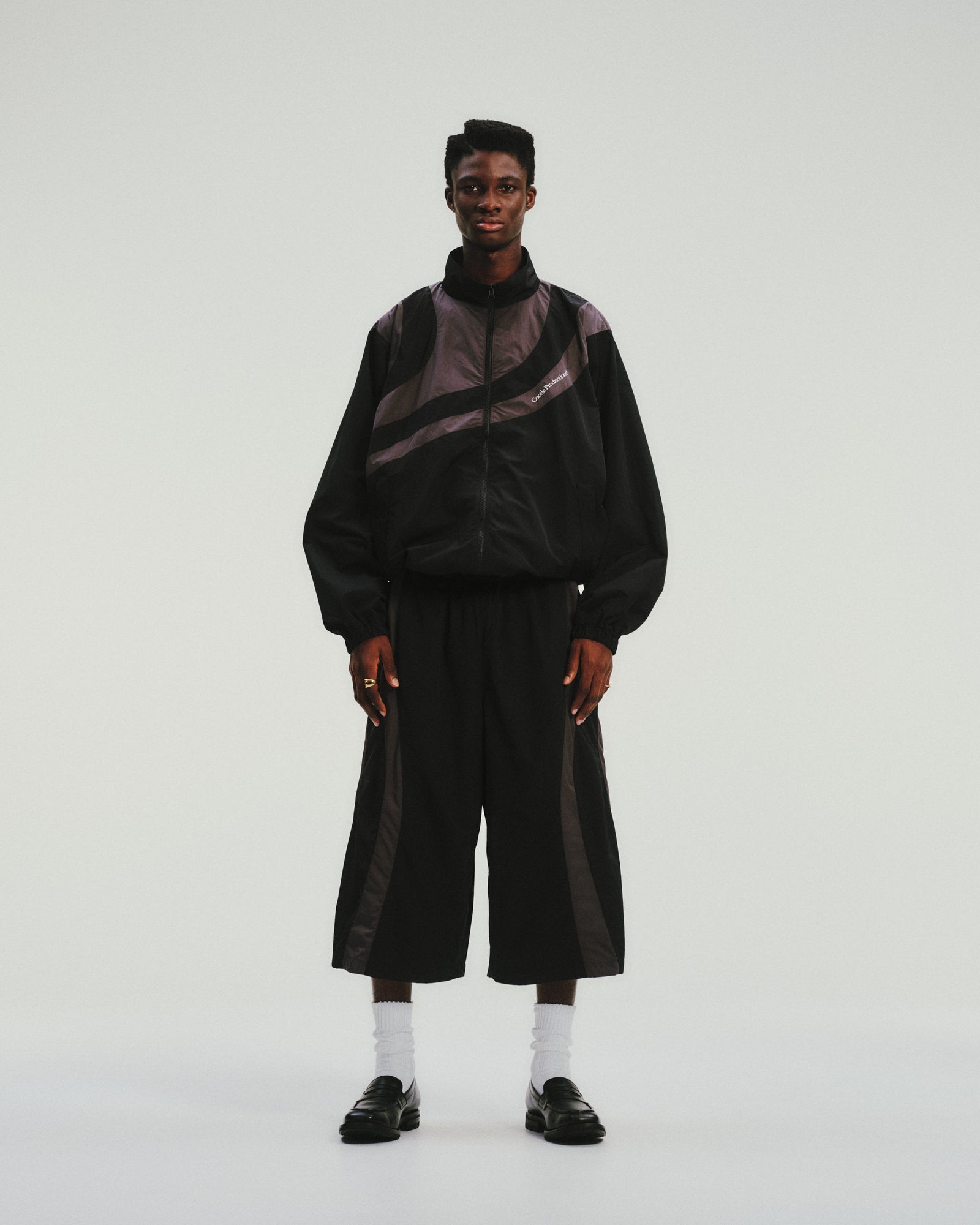 Nylon Paneling Track Jacket