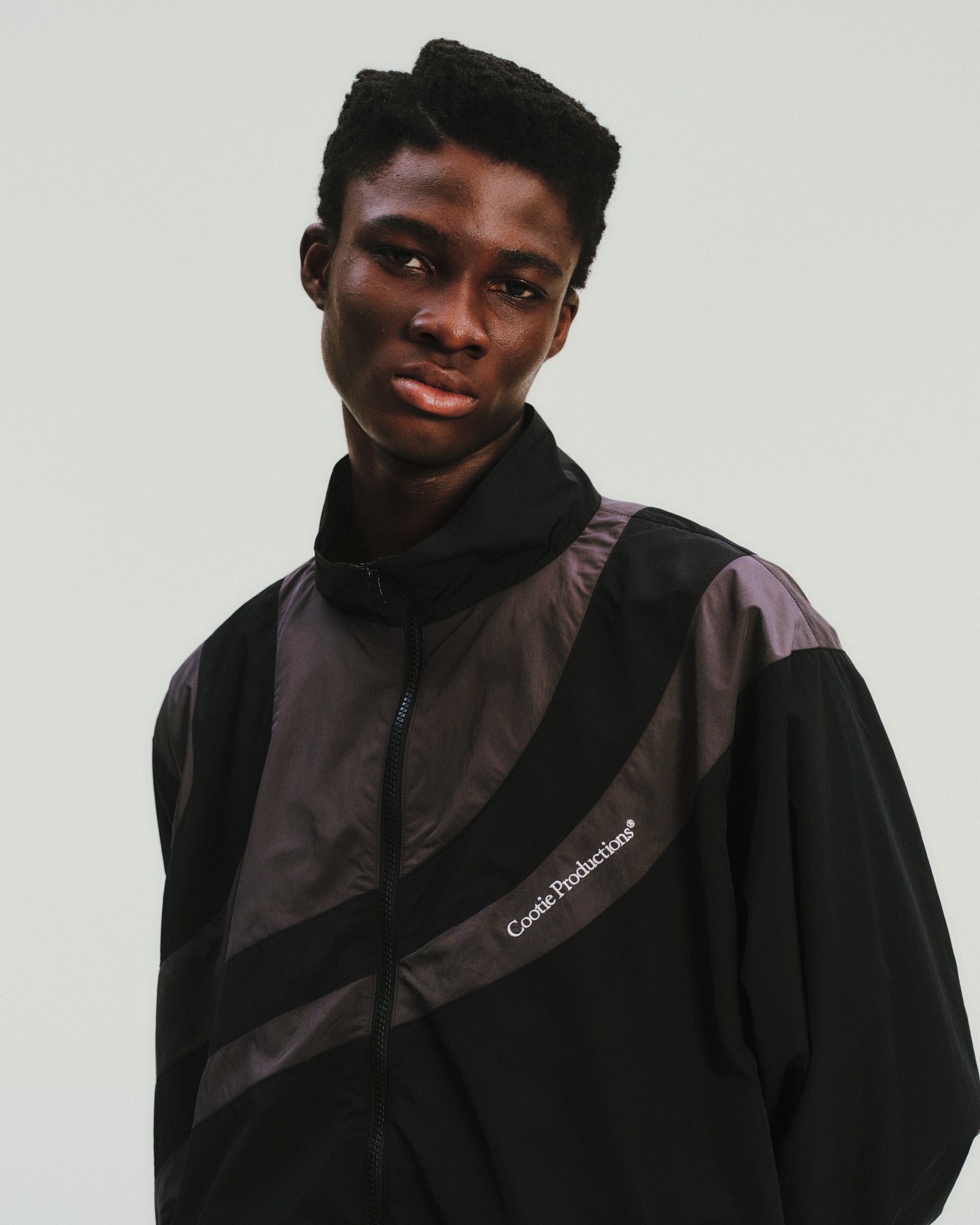 Nylon Paneling Track Jacket