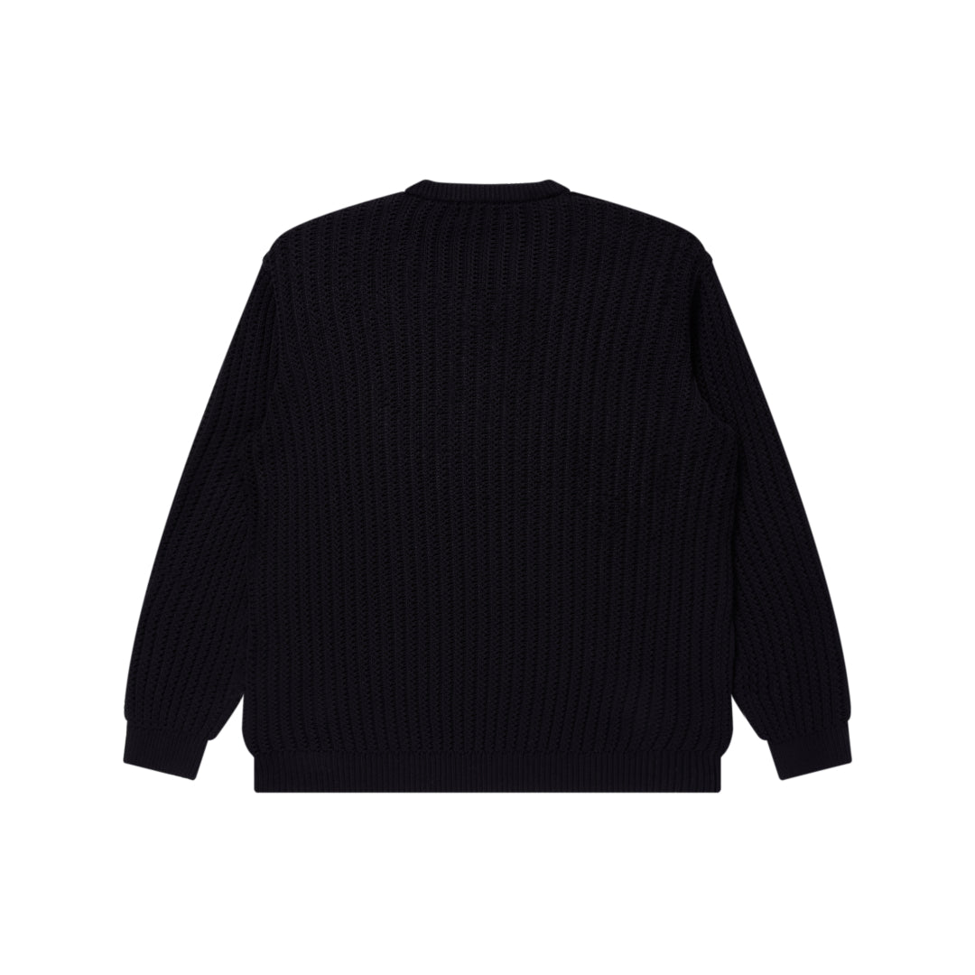 OG LABEL WAFFLE KNITTED CREW
