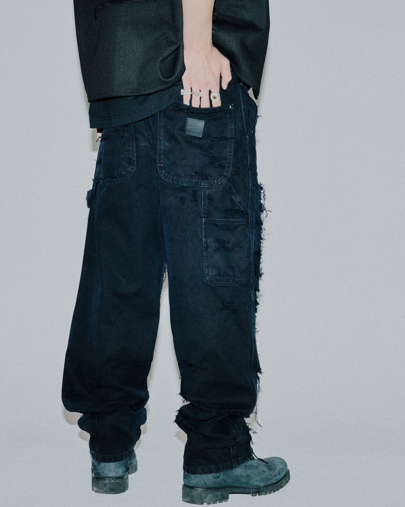 DESTROYED DOUBLE KNEE PAINTER PANTS