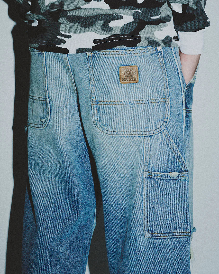 DOUBLE KNEE DAMAGED PAINTER PANTS