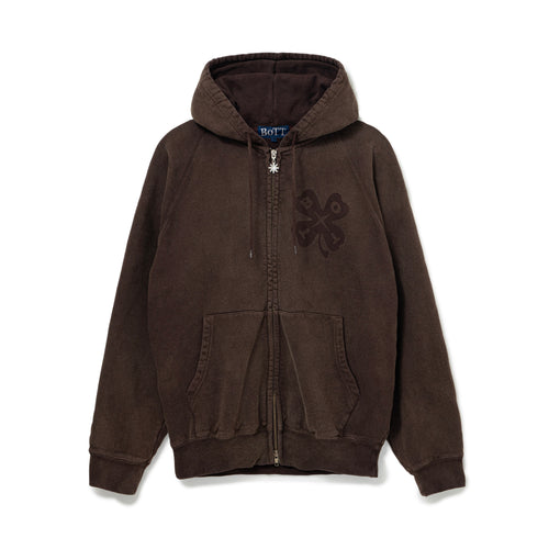 Washed Lucky Logo Zip Hoodie